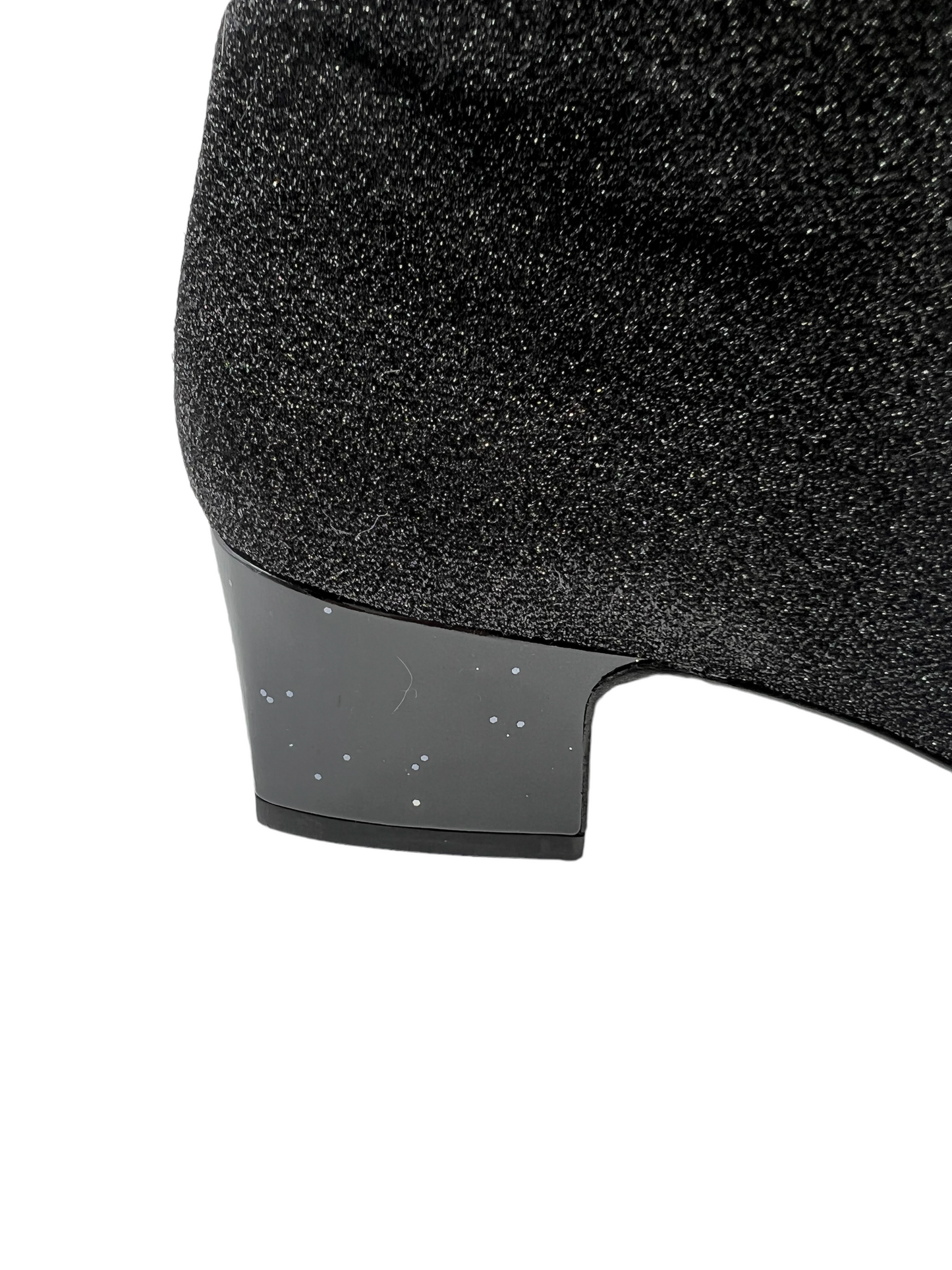 Chanel  Black Glitter Mesh Size 38 Booties