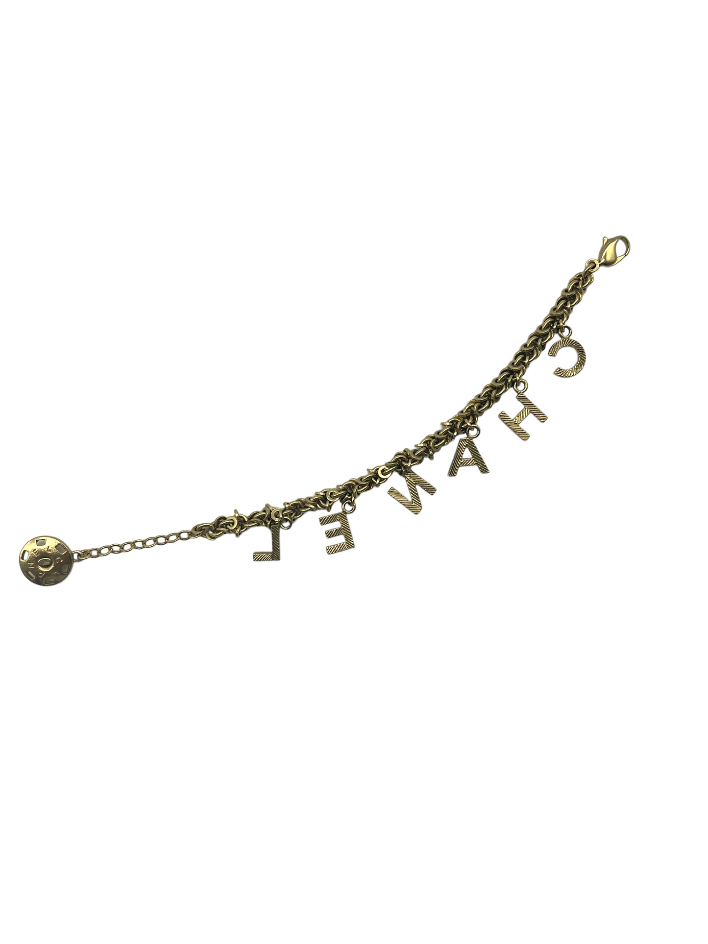 Chanel Gold 03A Logo Charm Bracelet