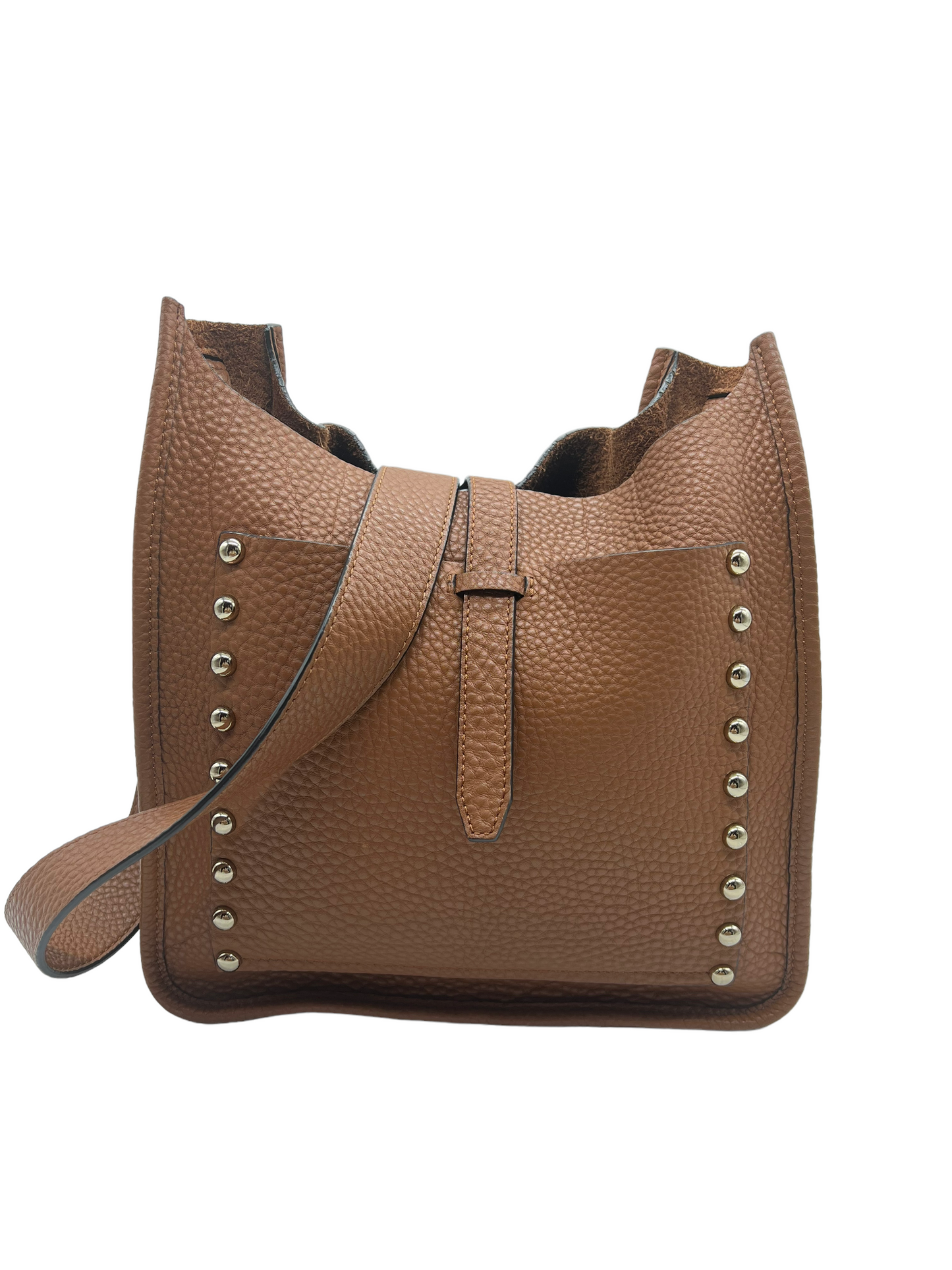Rebecca Minkoff Tan Unlined Studded Feed Bag