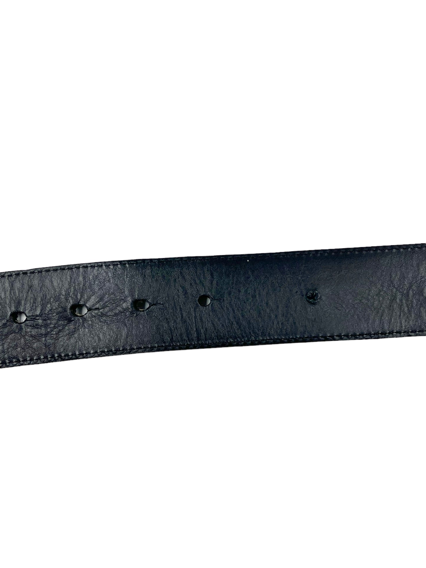Versace Black Size 90/38 Large Round Medusa Leather Buckle Belt