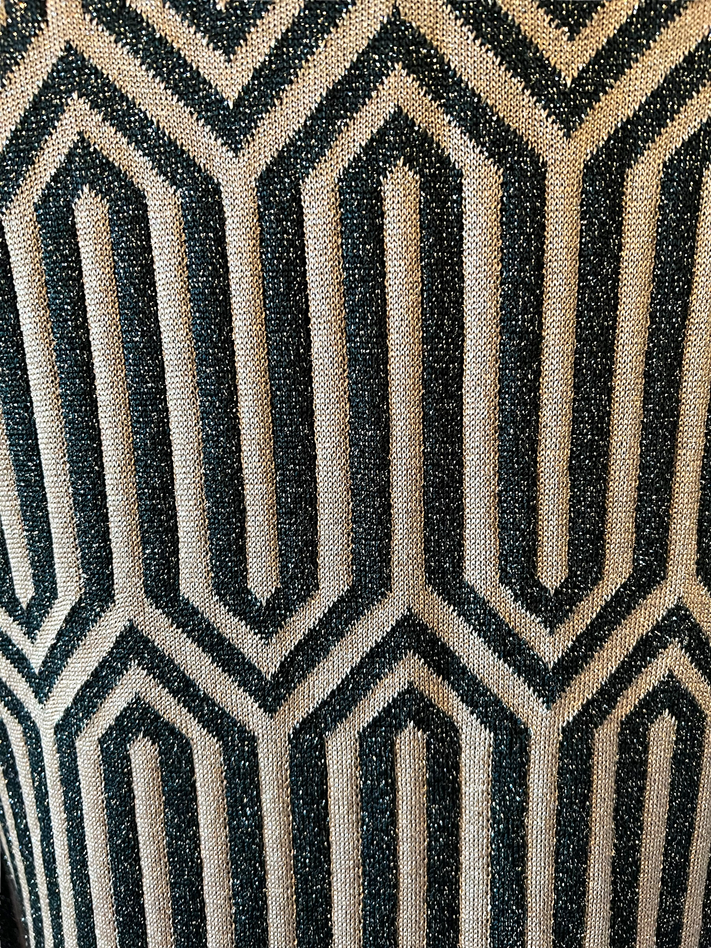 Ted Baker Size 4 Lurex Metallic Knit Dress