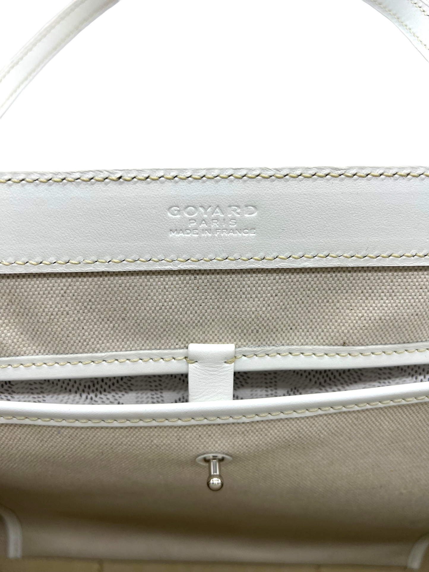 Goyard White Bellechasse PM Shoulder Bag