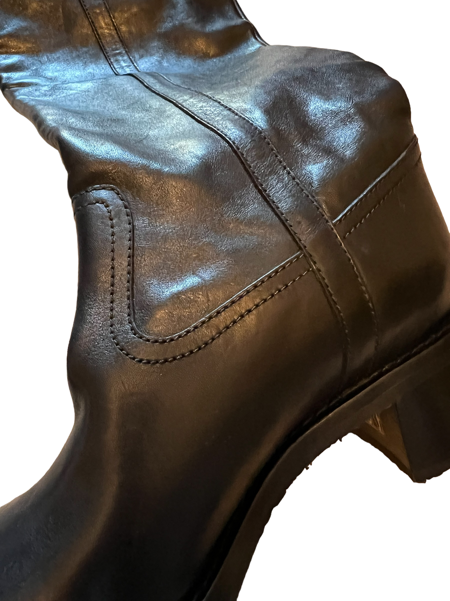Celine Black Foldover OTK Folco Shearling Size 39 Boots