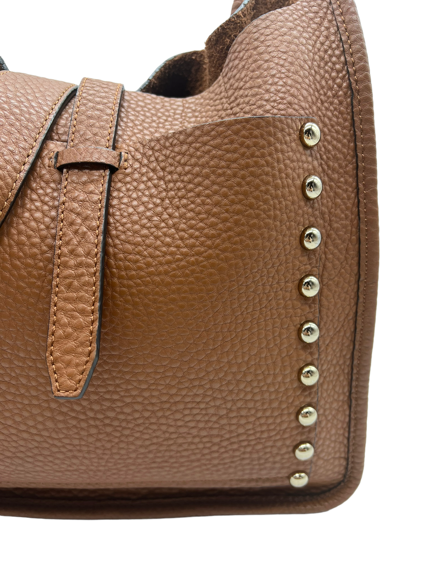 Rebecca Minkoff Tan Unlined Studded Feed Bag