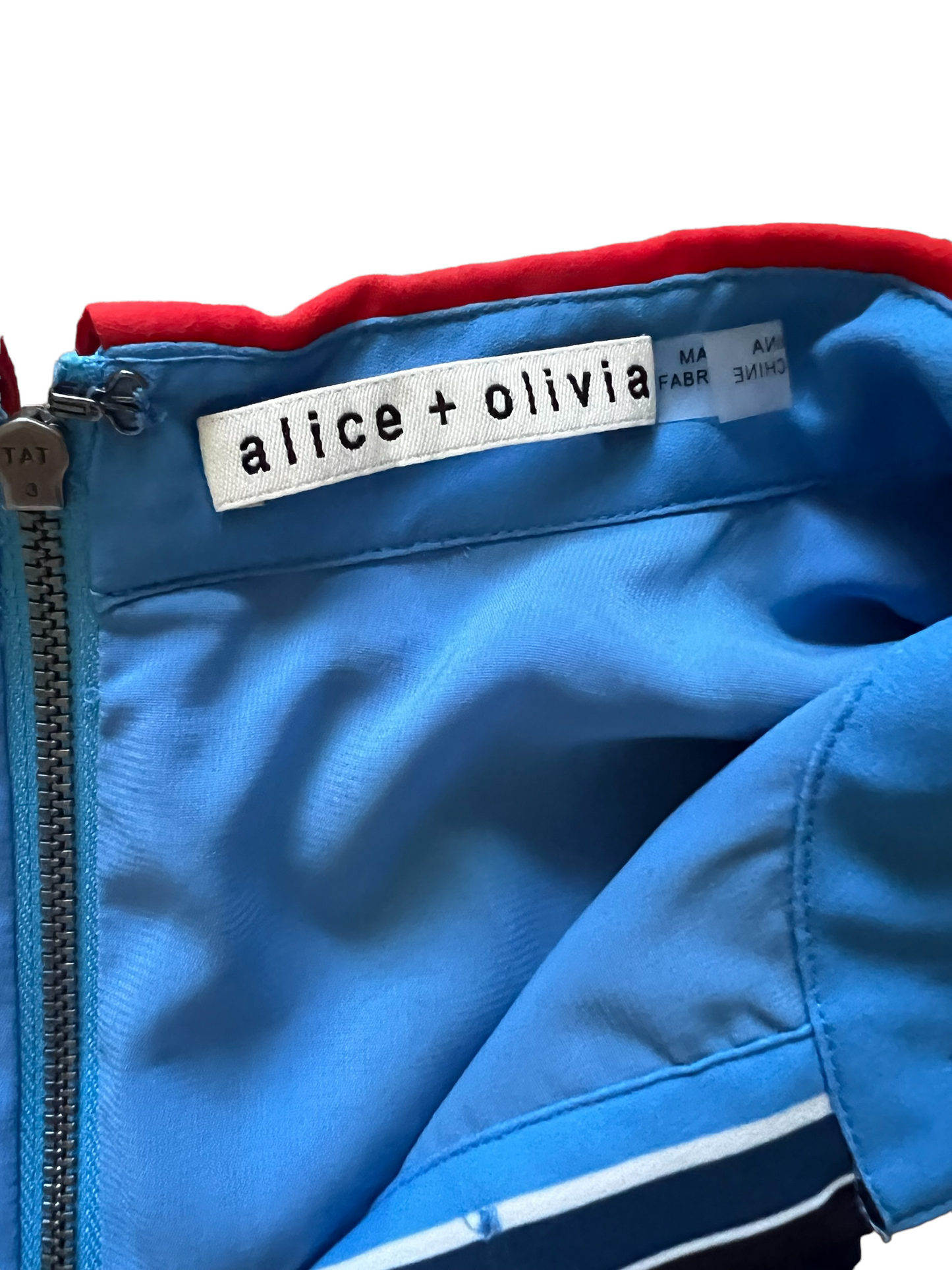 Alice + Olivia Blue Farrah Floral Scarf Dress Size 10