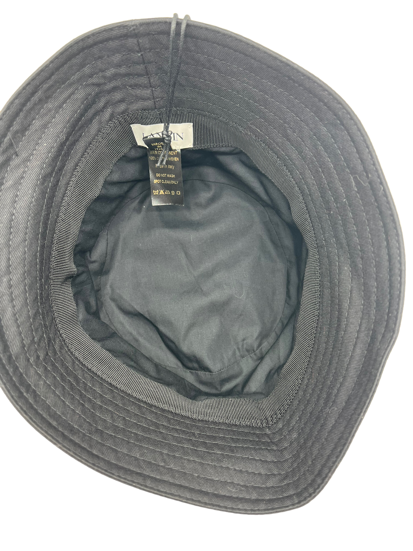 Lanvin Black Colorful Fringe Logo Size 60 Bucket Hat