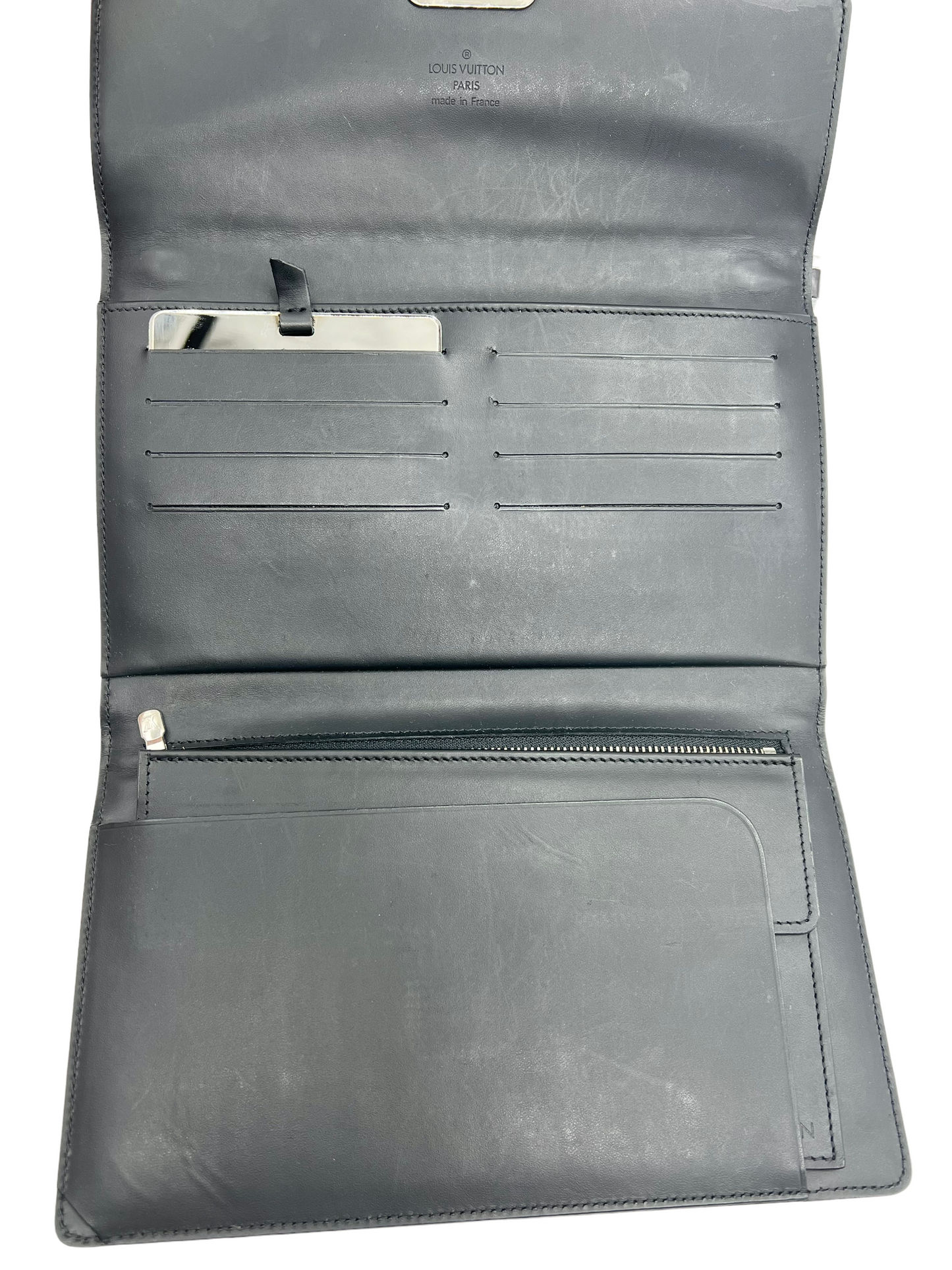 Louis Vuitton Black Monogram Glace Anouchka MM Pochette MM