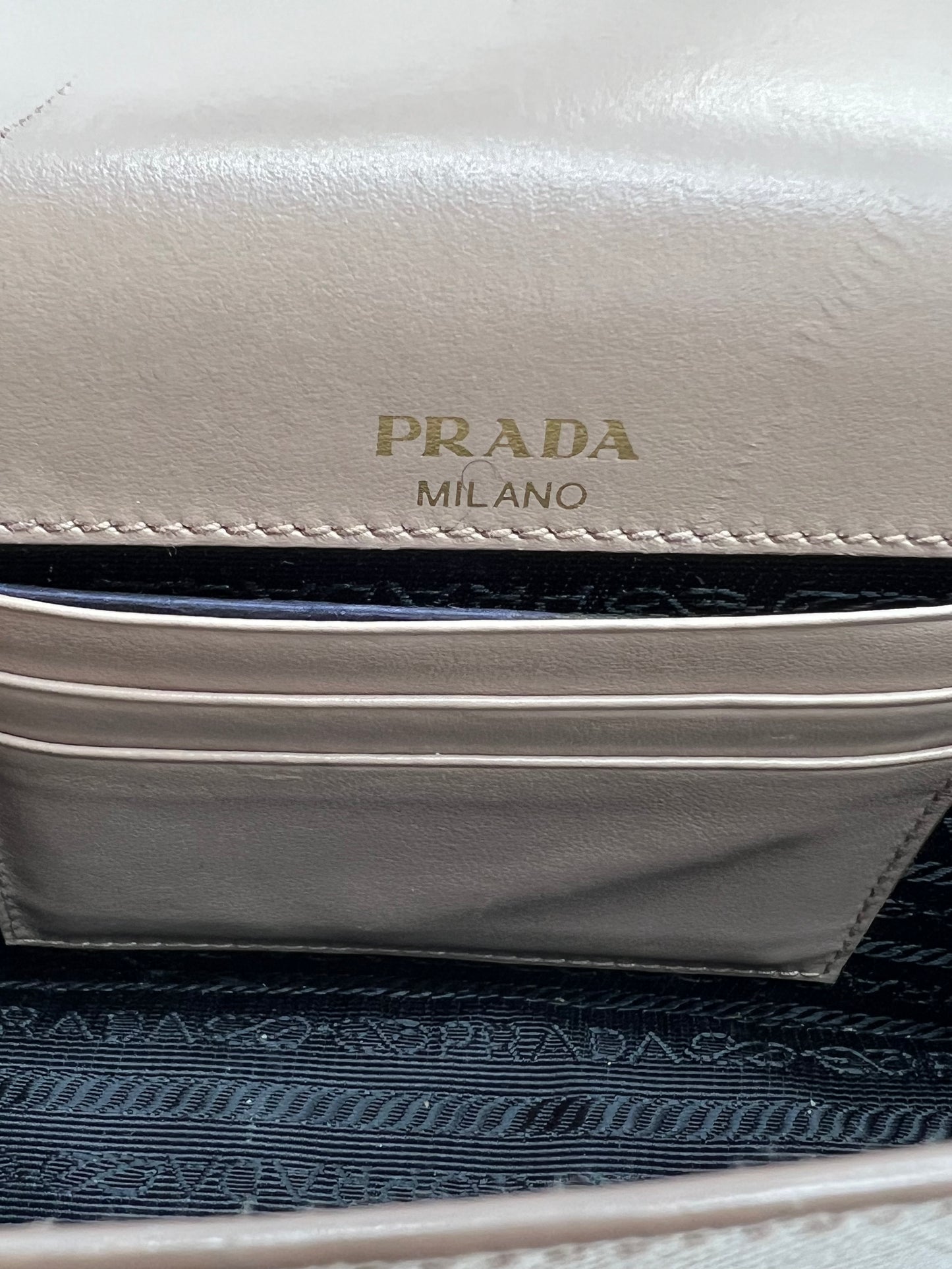 Prada Blush Saffiano Leather Chain Shoulder Bag