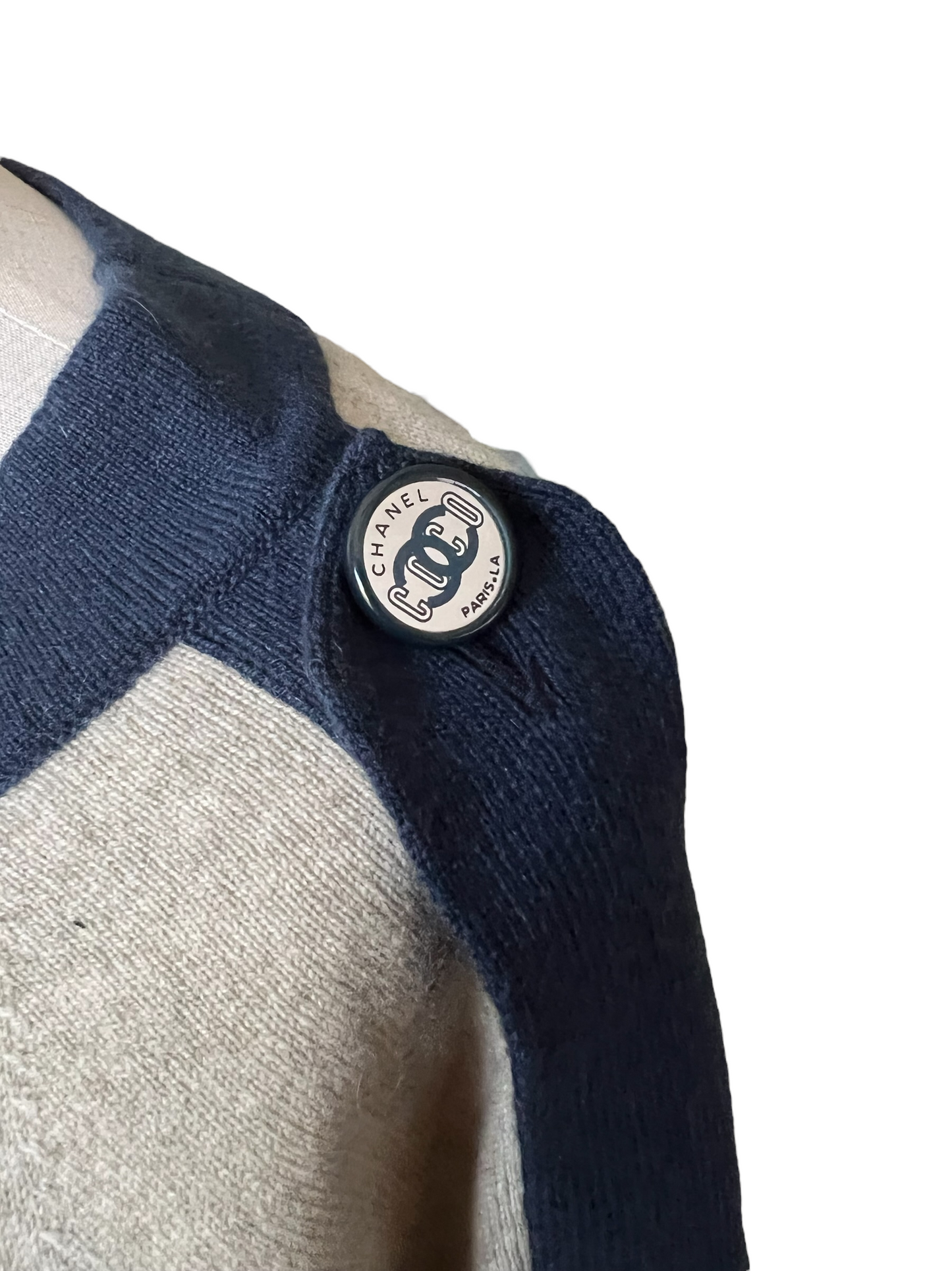 Chanel Gray 08C Cashmere Coco Line Size 44 Dress