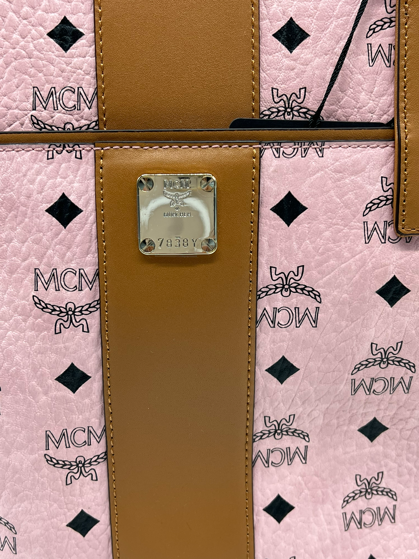 MCM Pink Medium Anya Visetos Tote