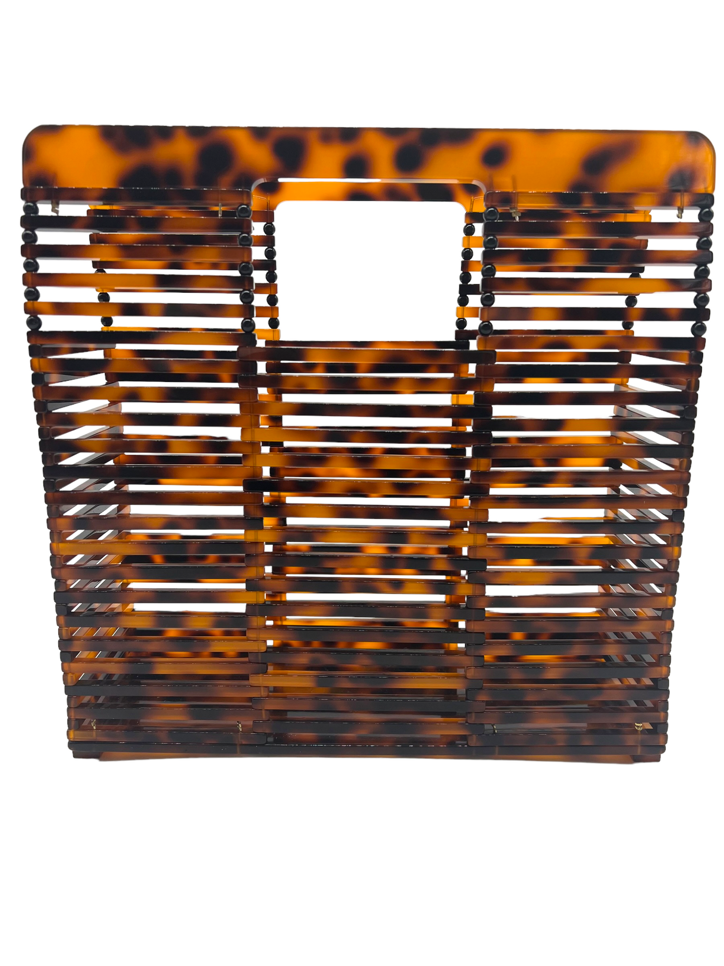 Rachel Roy Tortoise Acrylic Top Handle Bag