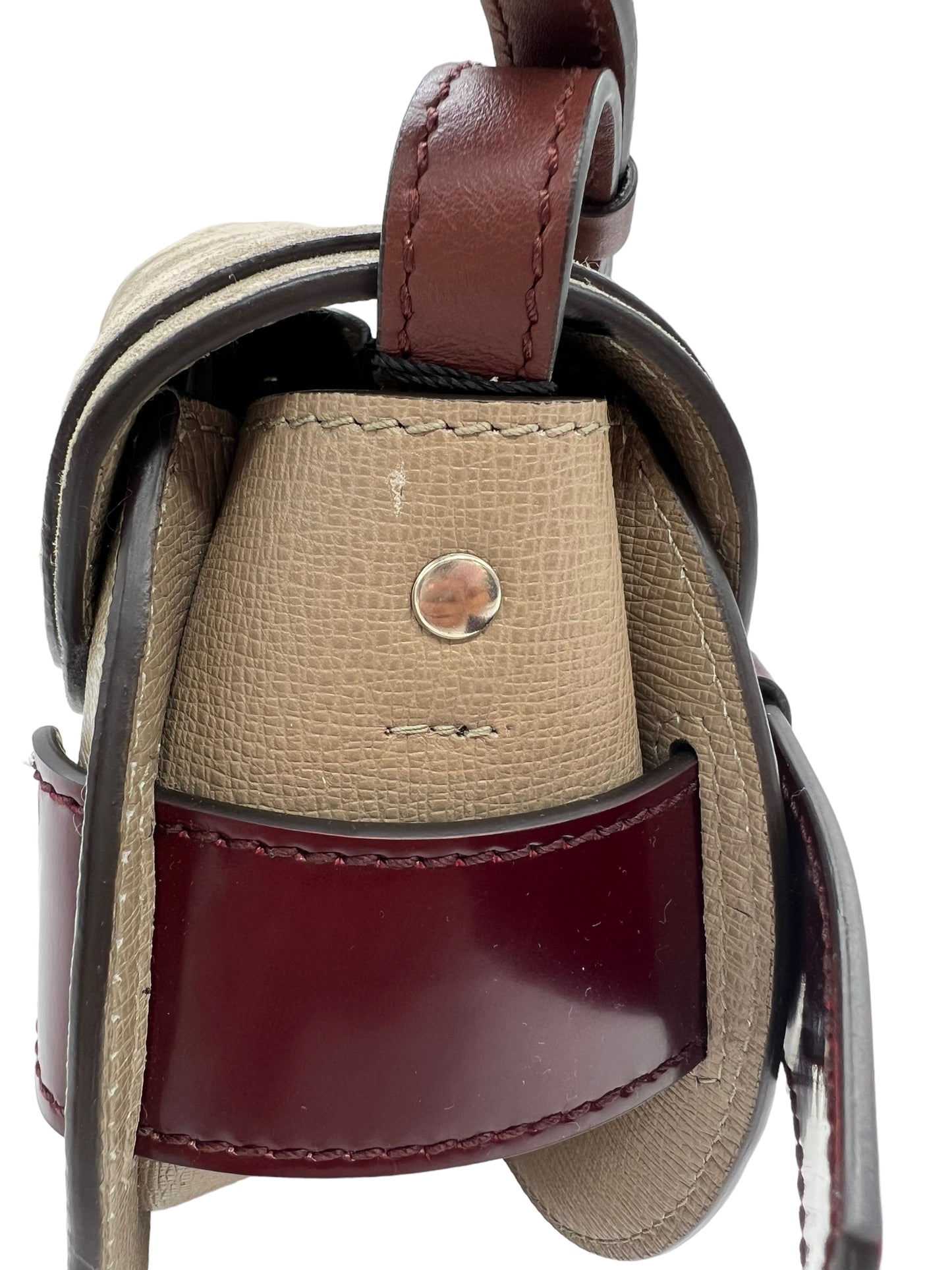 Proenza Schouler Taupe Leather Buckle Mini Crossbody Bag