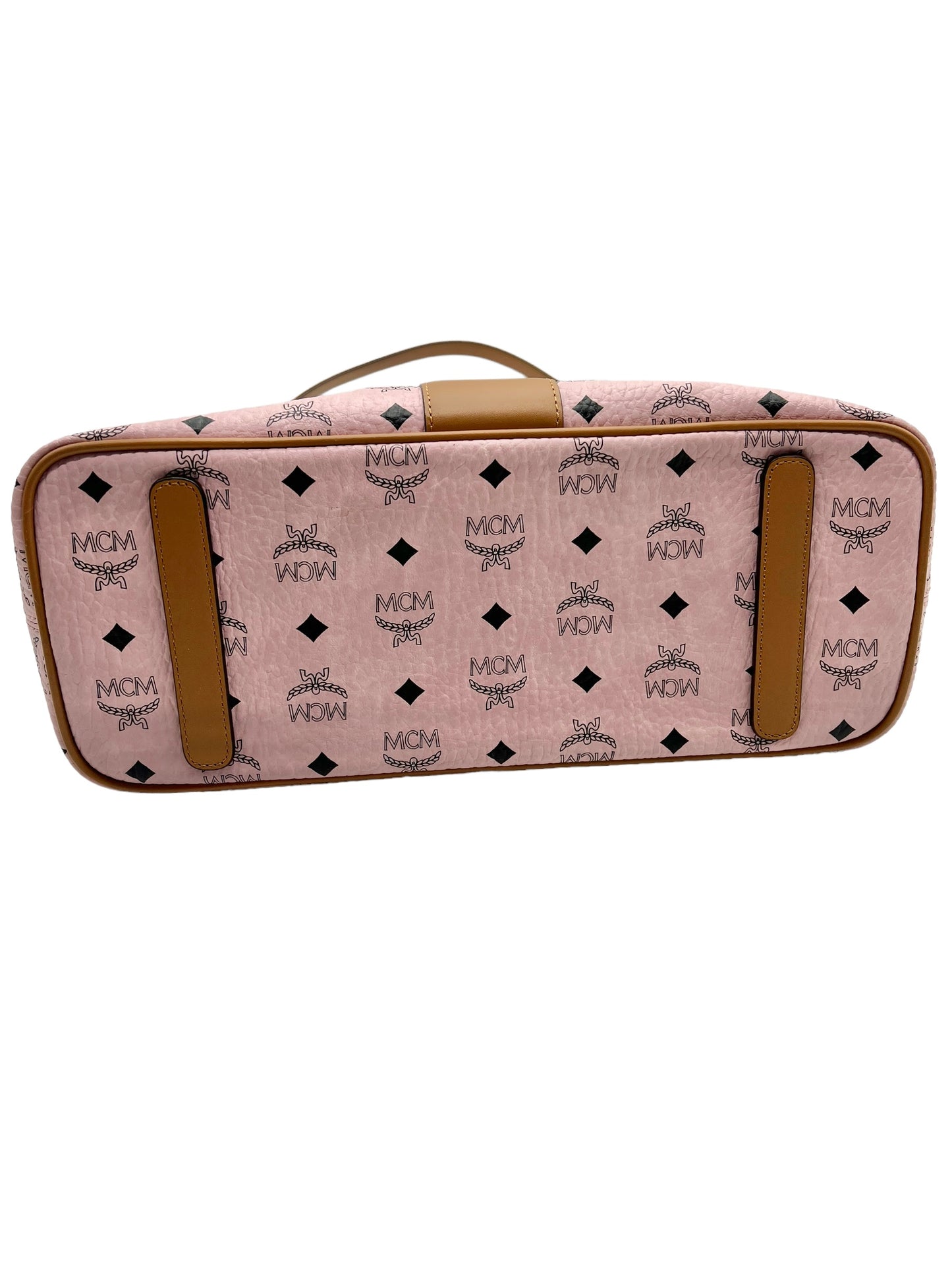 MCM Pink Medium Anya Visetos Tote