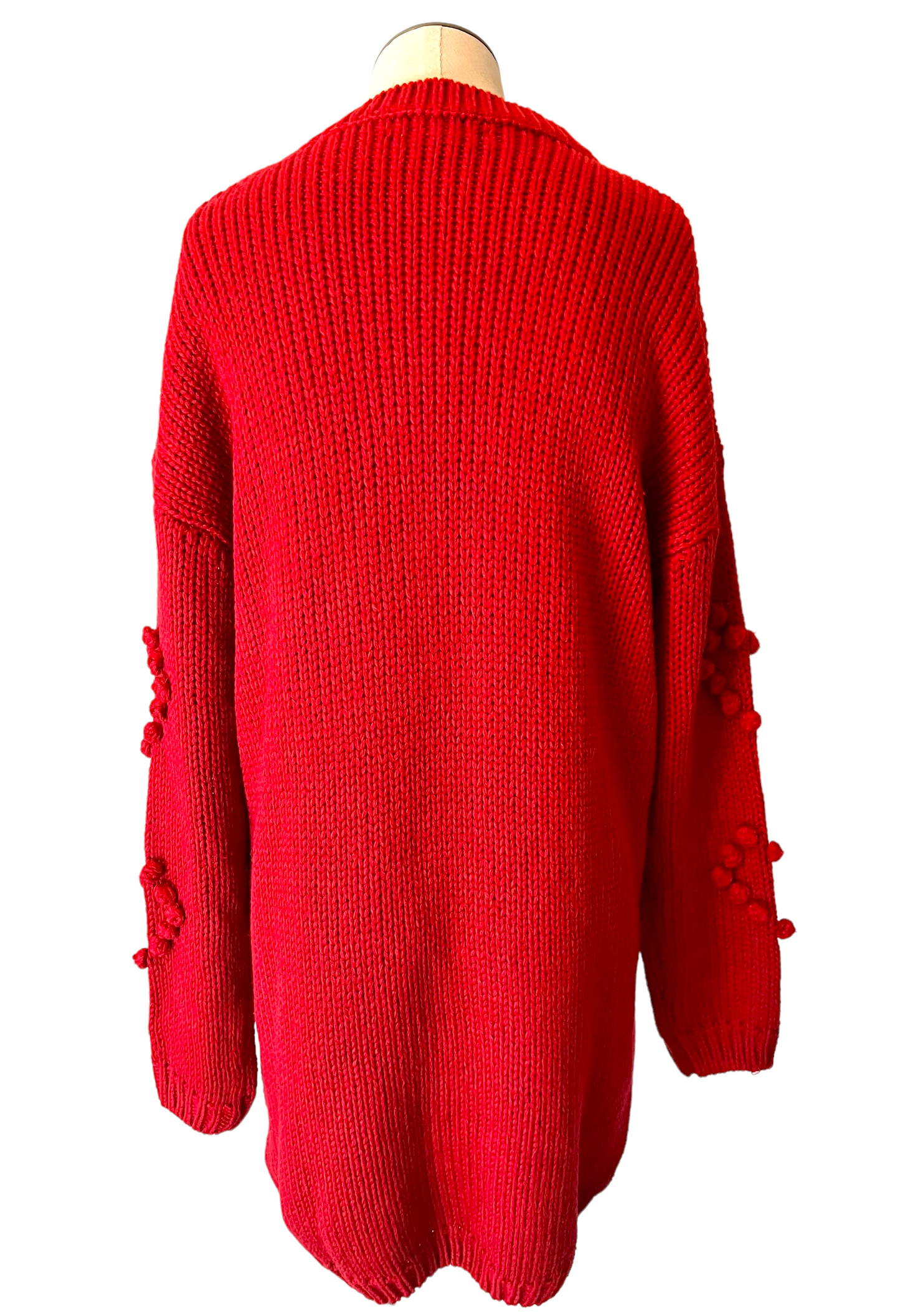 4SI3NNA Red Knit Size S Heart Dress