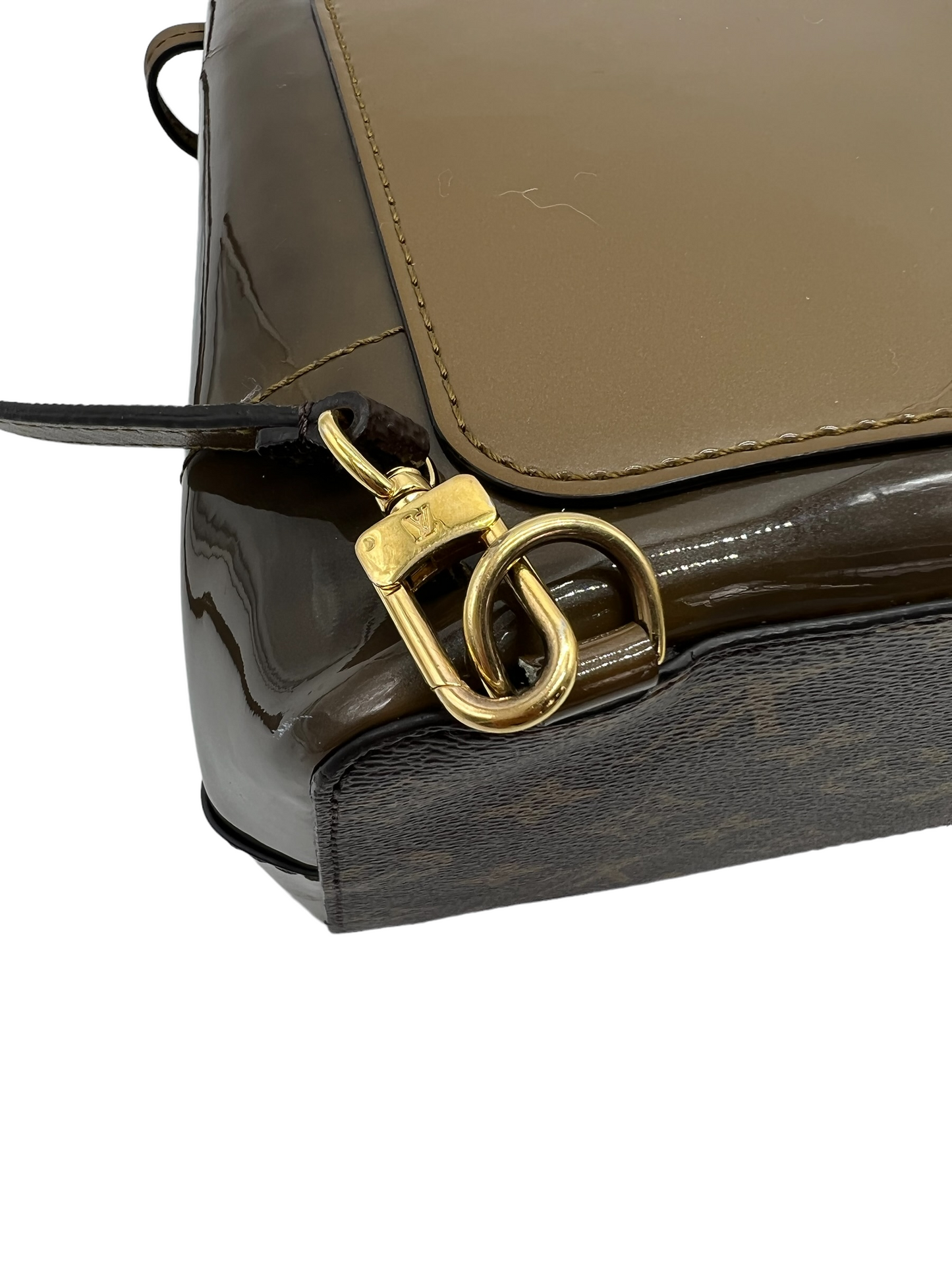 Louis Vuitton Vert Bronze Vernis Monogram Hot Springs Backpack Handbag