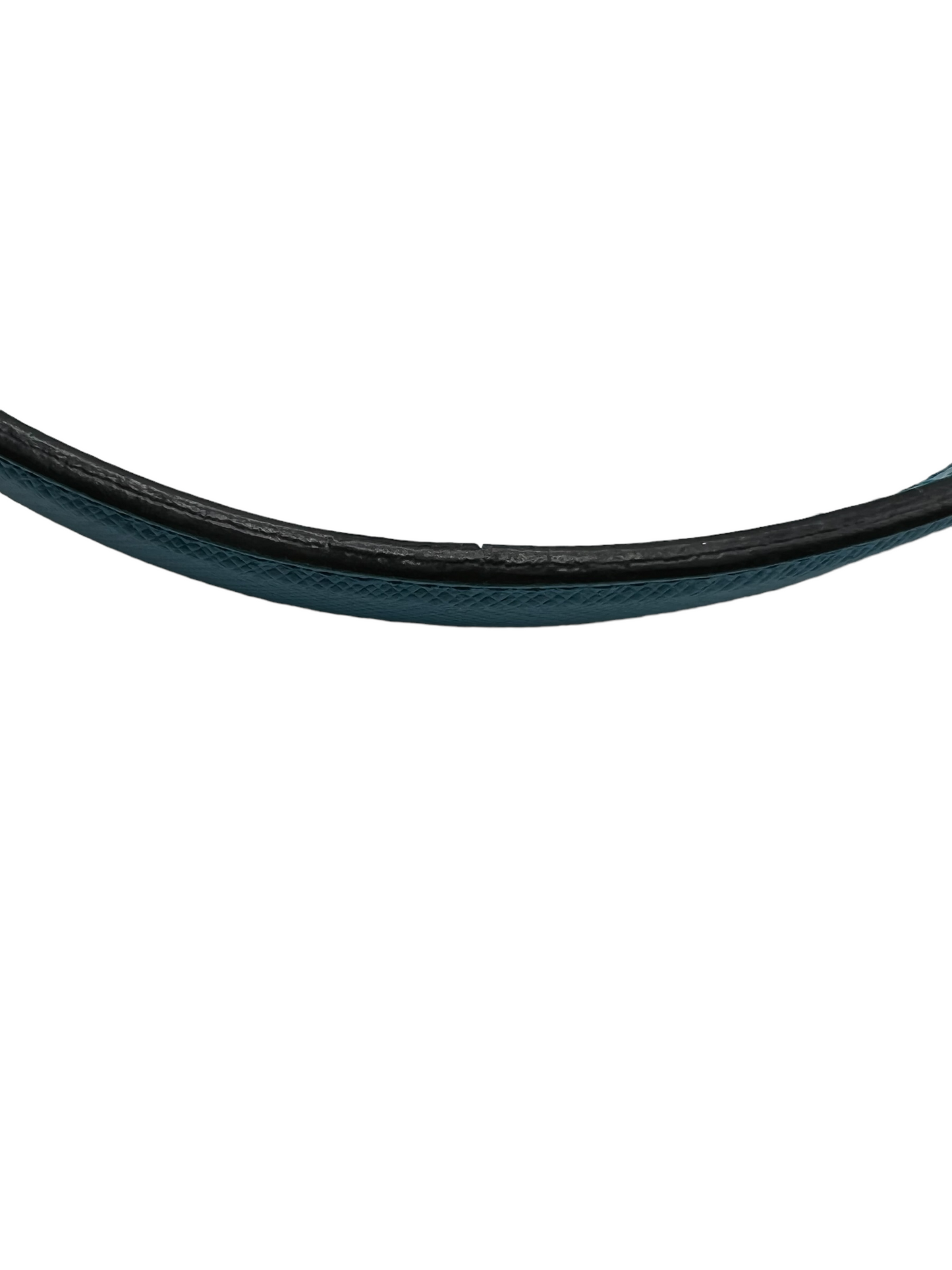 Prada Blue Leather Small Drawstring Bucket Handbag