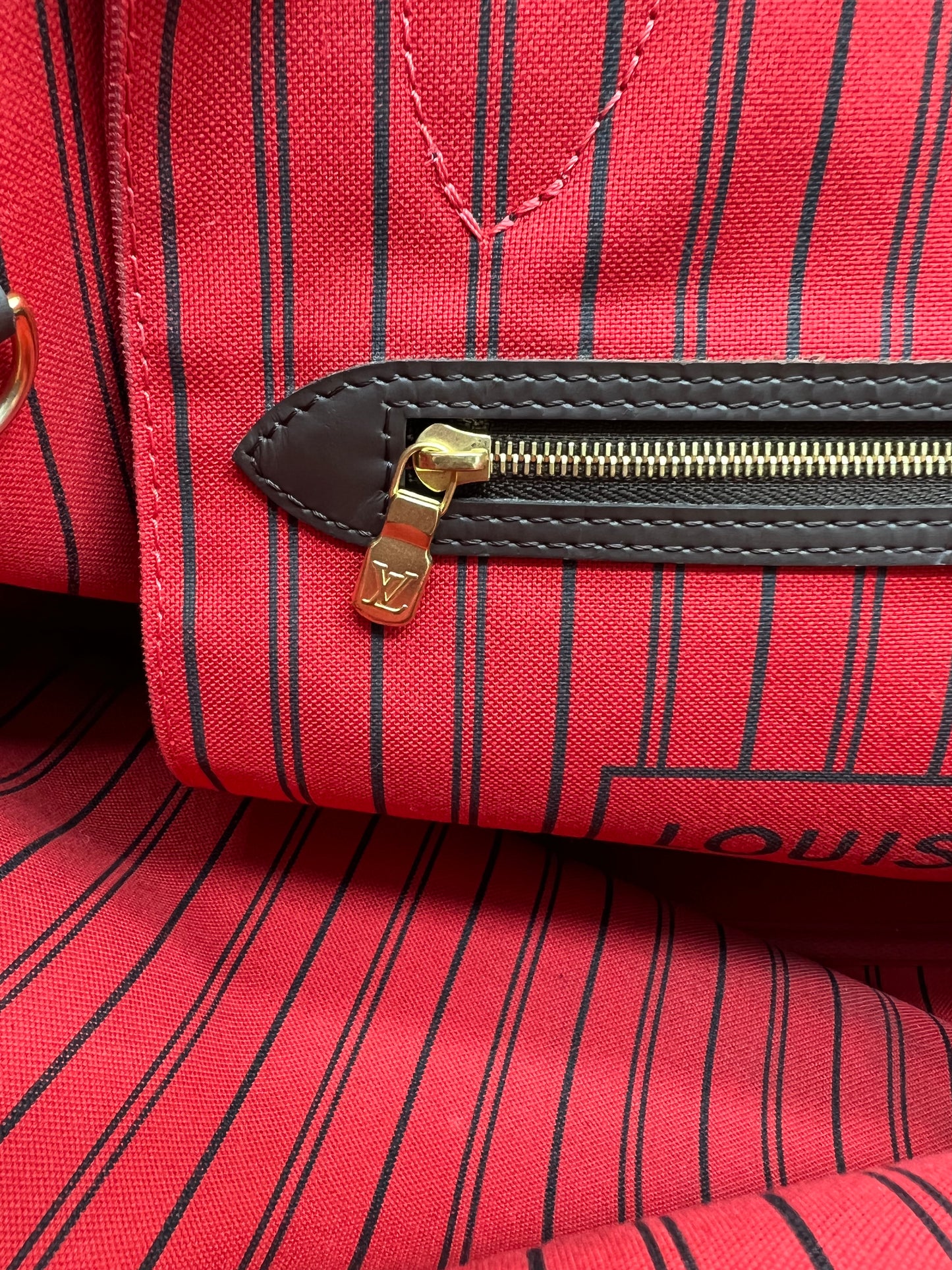 Louis Vuitton Damier Ebene Neverfull MM Tote