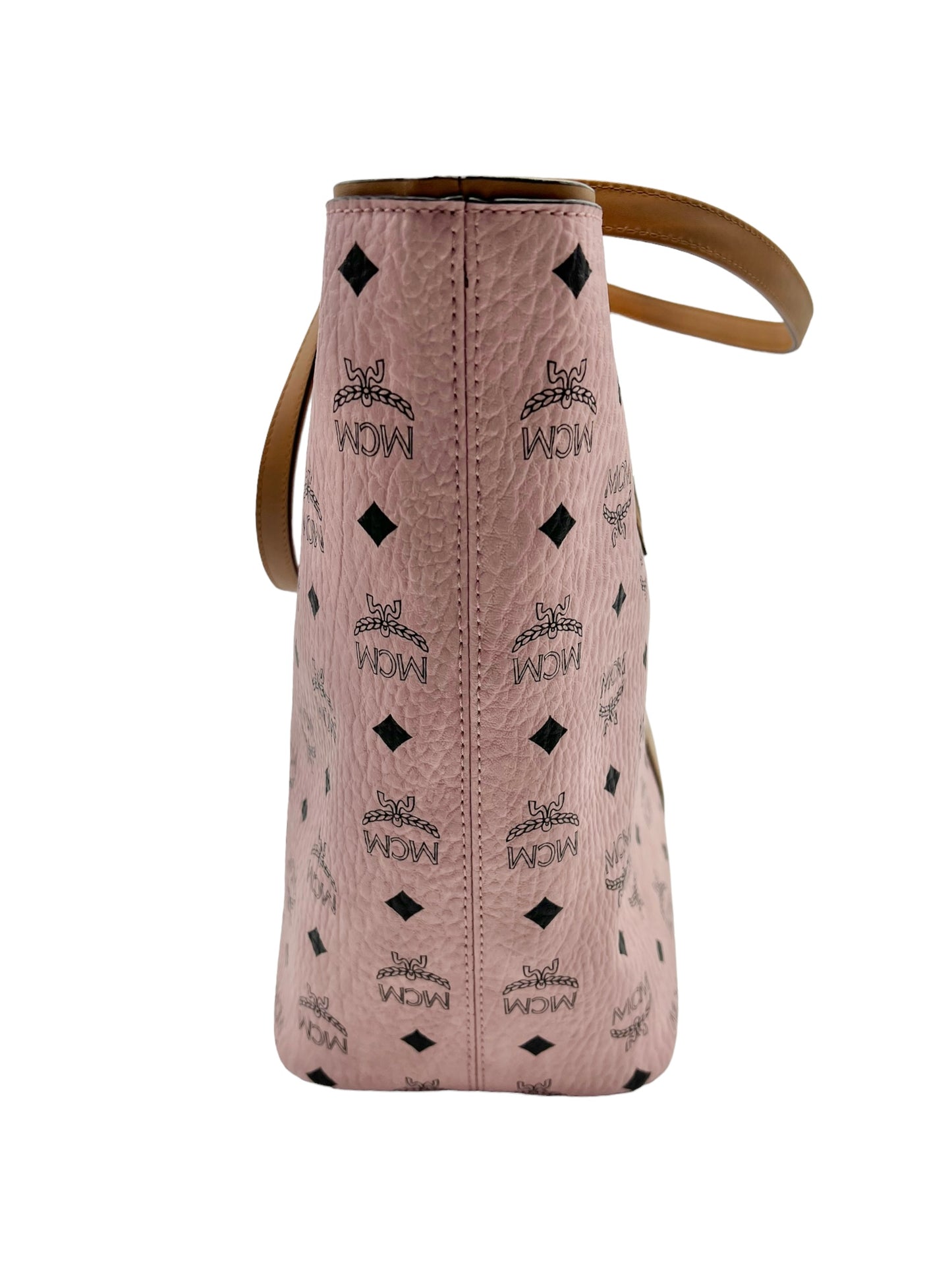 MCM Pink Medium Anya Visetos Tote