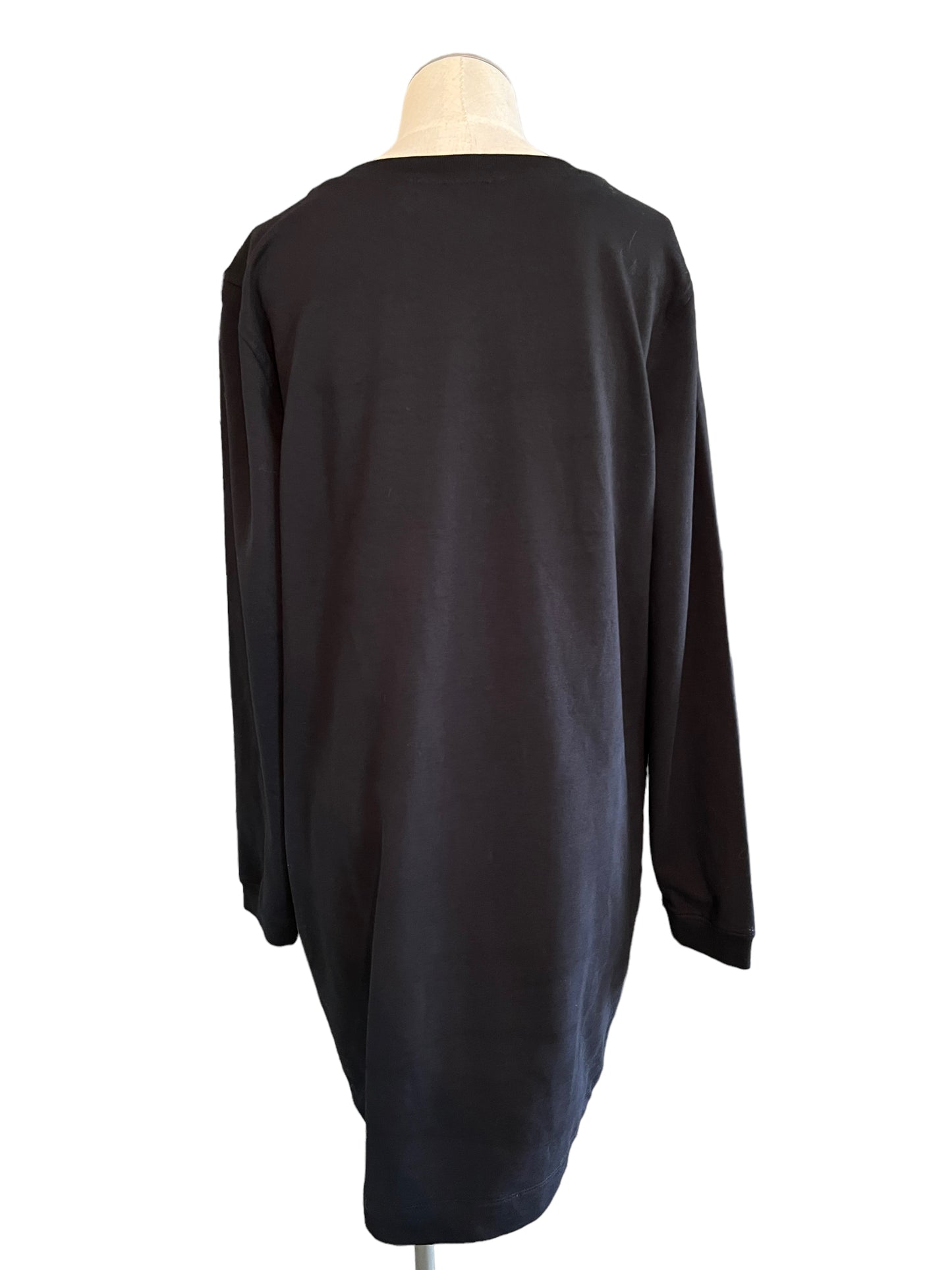 Love Moschino Black Size 46 3D Logo Sweatshirt Dress
