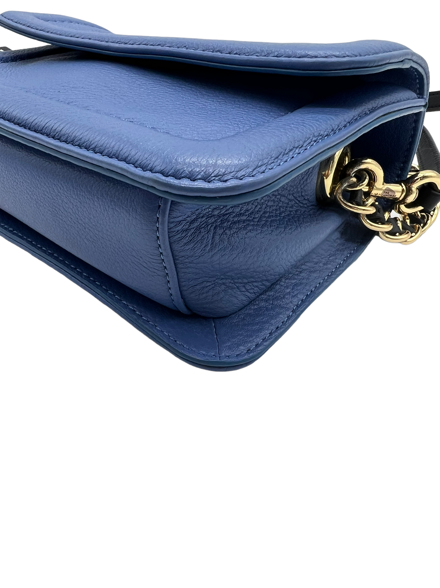 Marc Jacobs Blue Leather The Mini Cushion Bag