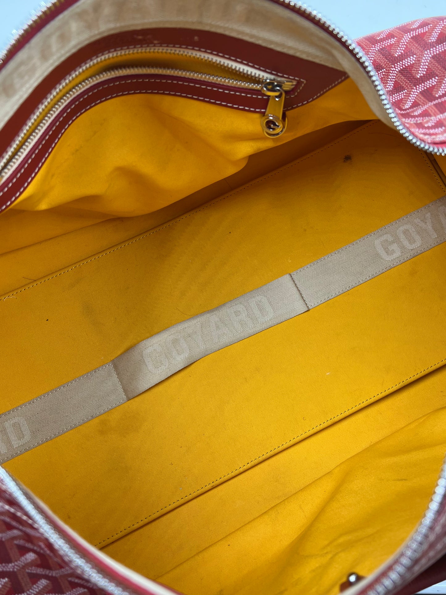 Goyard Red Croisiere 50 Duffle