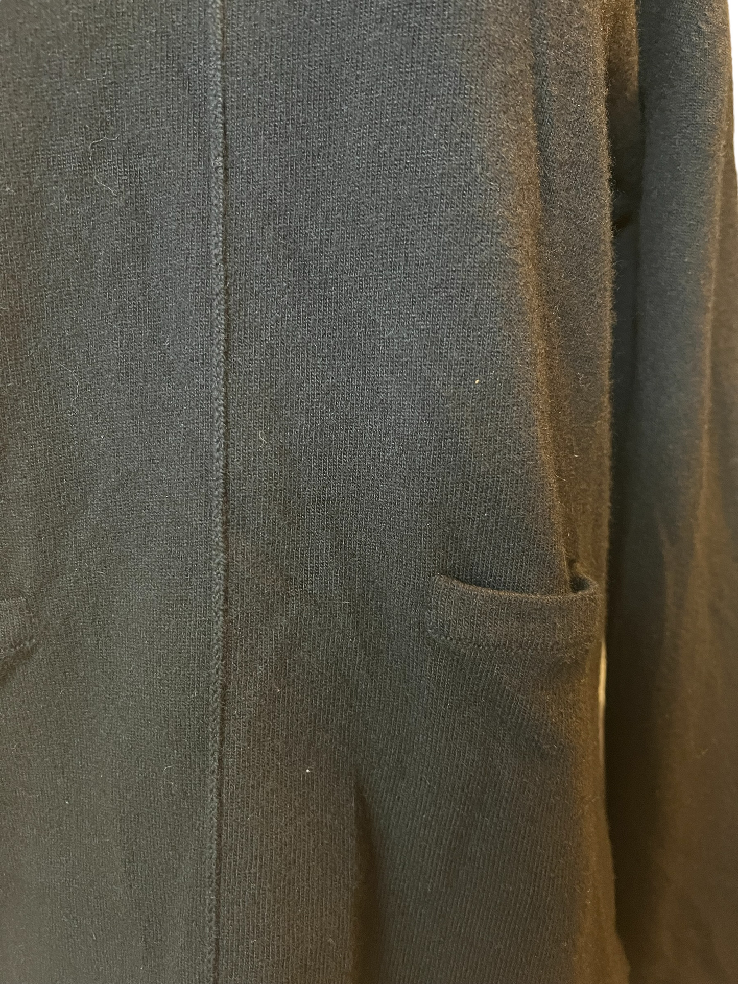 Chanel Black Cashmere 02A Logo Buttons Size 46 Sweater