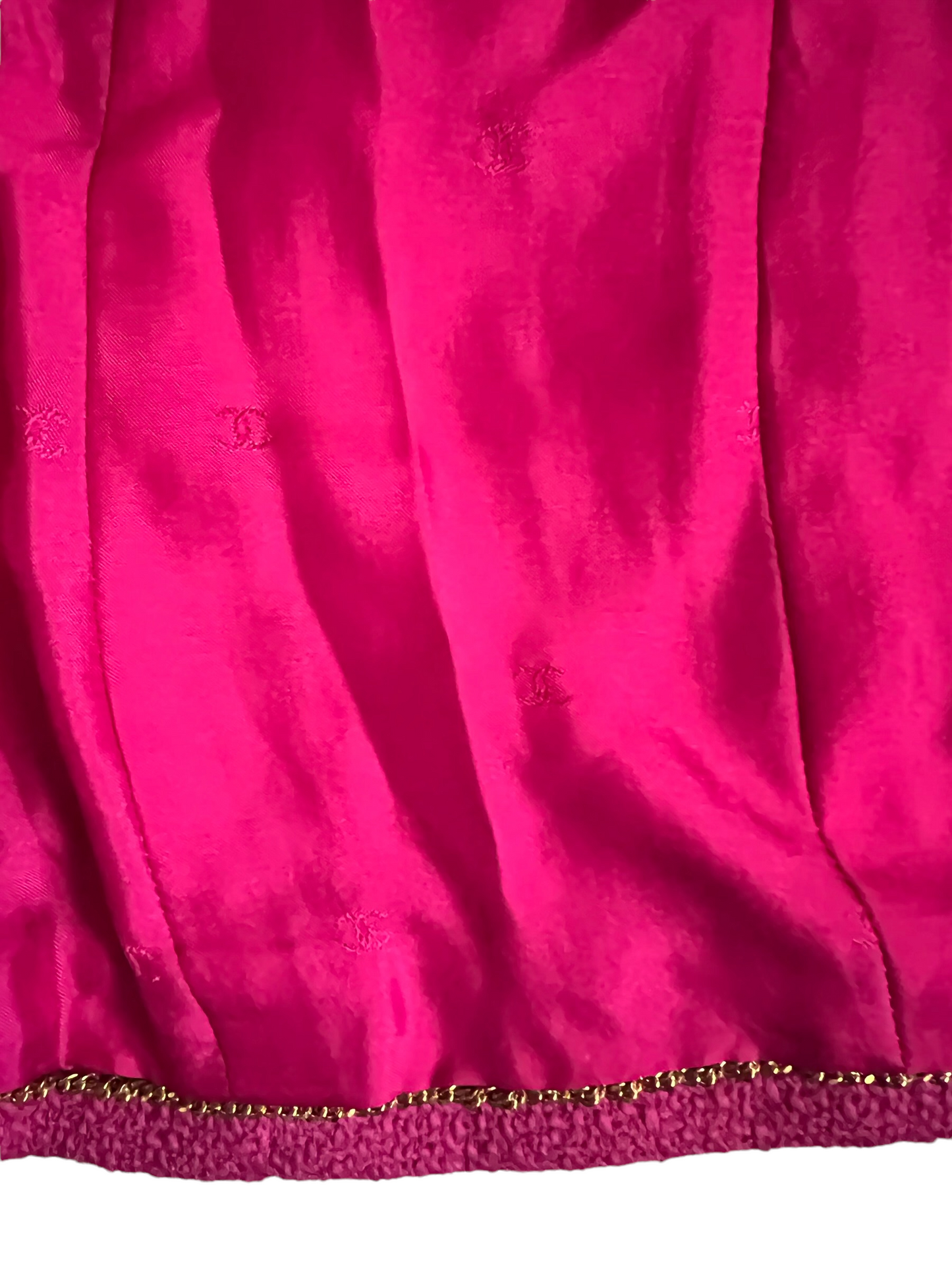 Chanel Fuschia Tweed 95A Size 42 Blazer Jacket