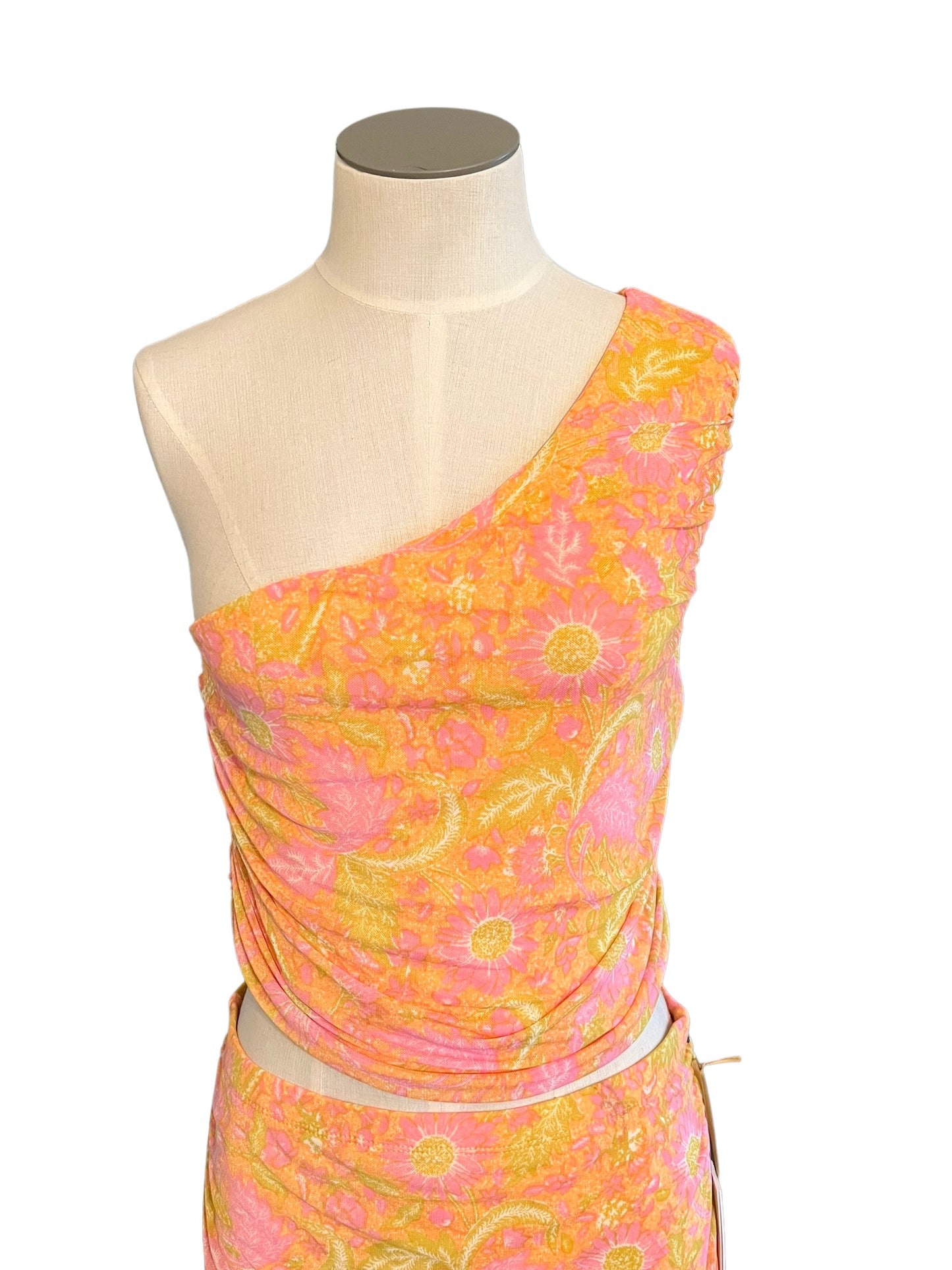 House of Harlow 1960 Orange Mesh 2-Piece Size M Skirt Set