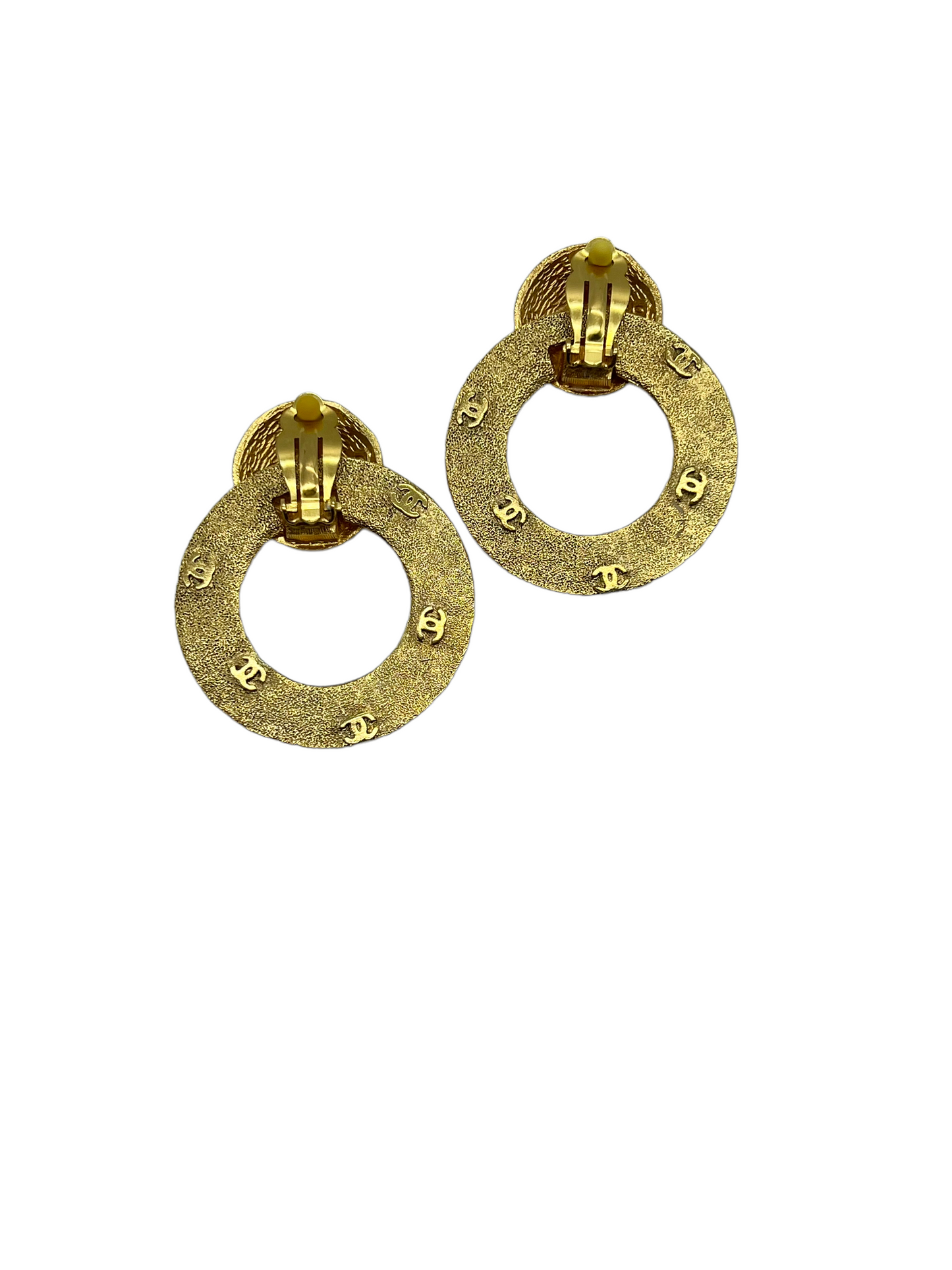 Chanel Vintage Gold Collection 29 2 Way Clip On Earrings