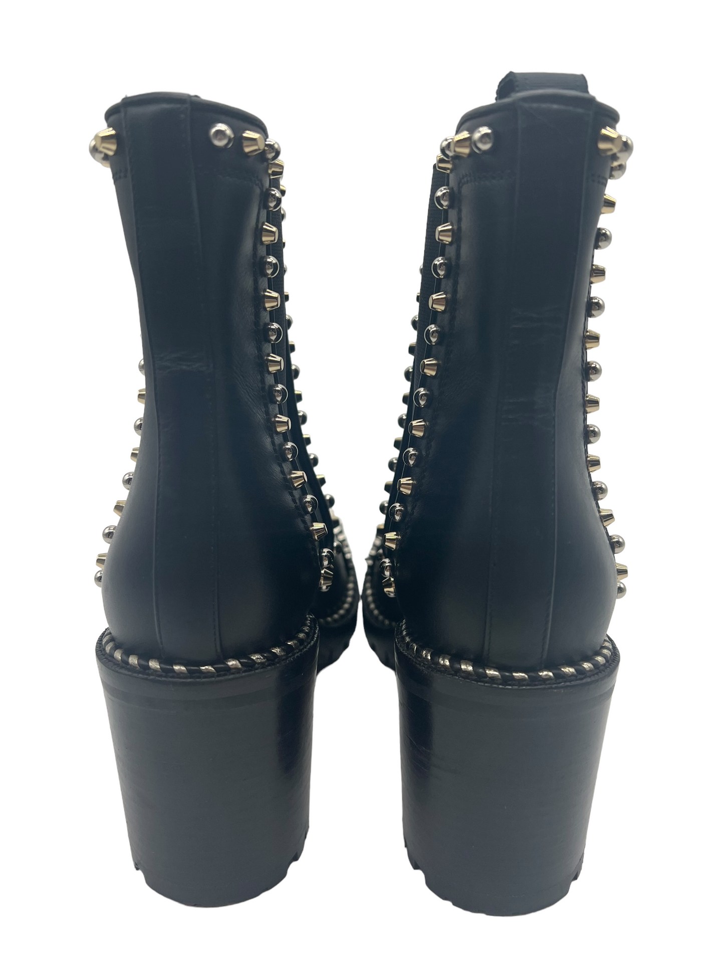 Louboutin Black Leather Chasse A Clou 70 Size 38 Boots