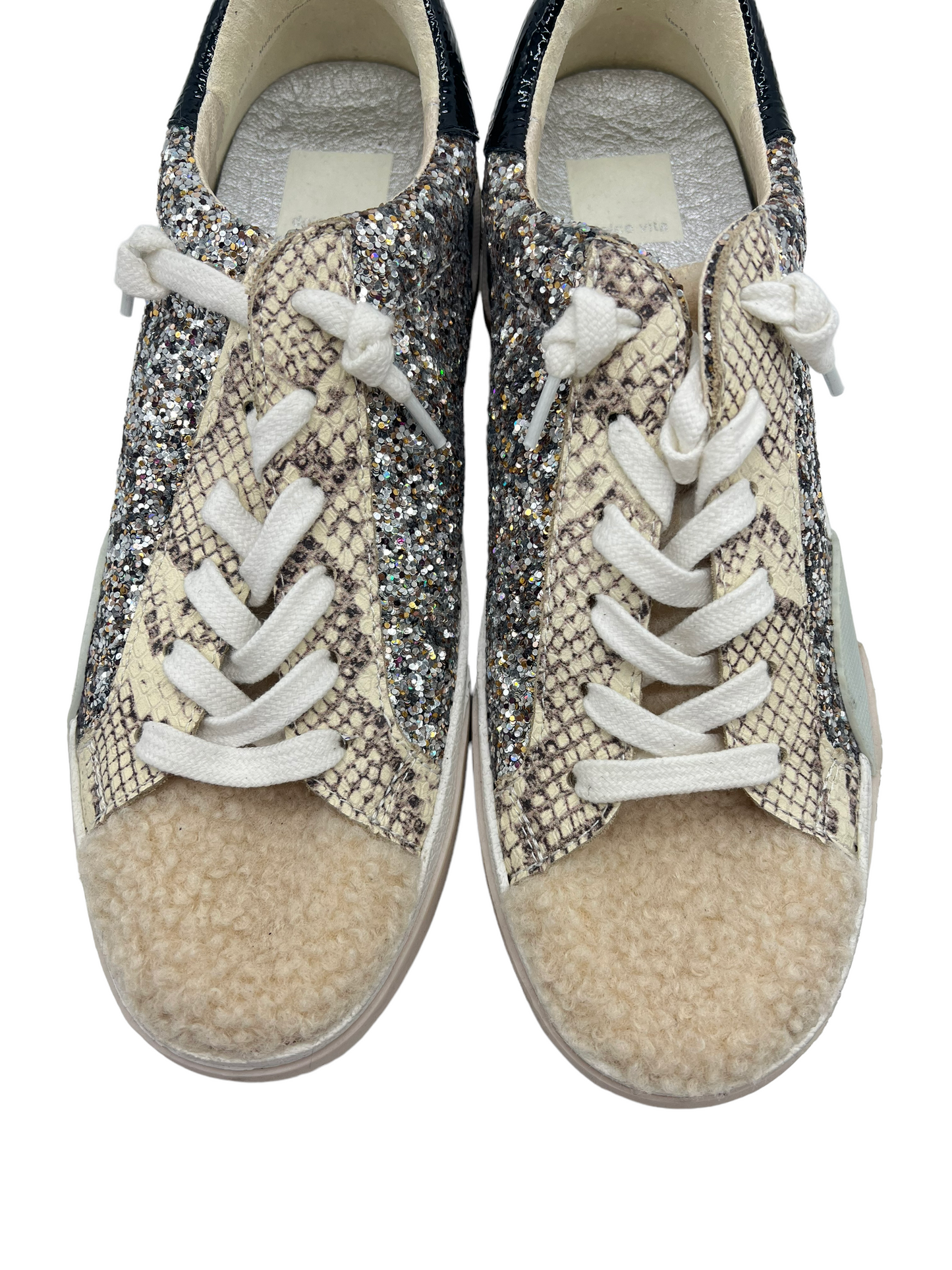Dolce Vita Zina Glitter Shearling Size 7.5 Sneakers
