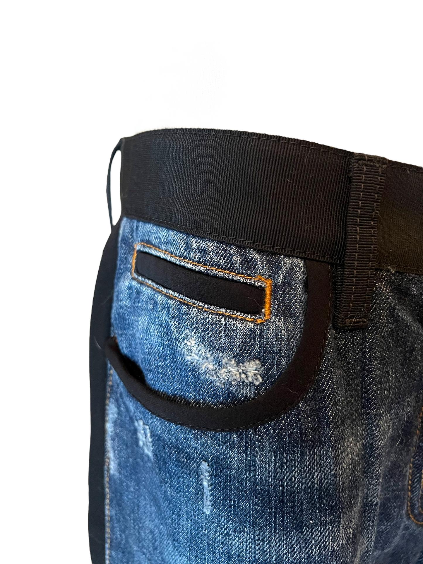 Dolce & Gabbana Distressed Grosgrain Size 46 Jeans