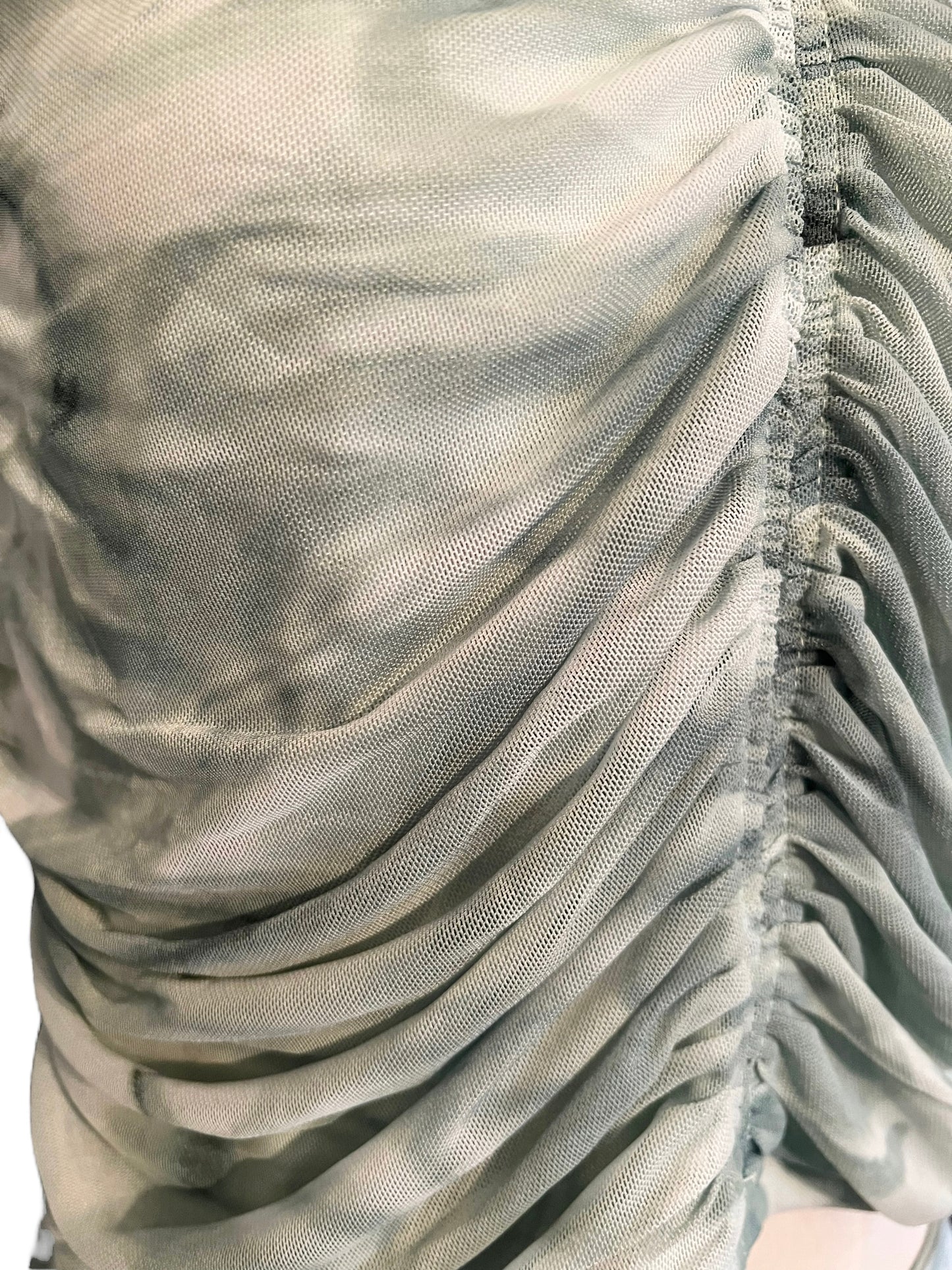 House of Harlow 1960 Green Tie-Dye Print Mesh 2-Piece Size L Skirt Set