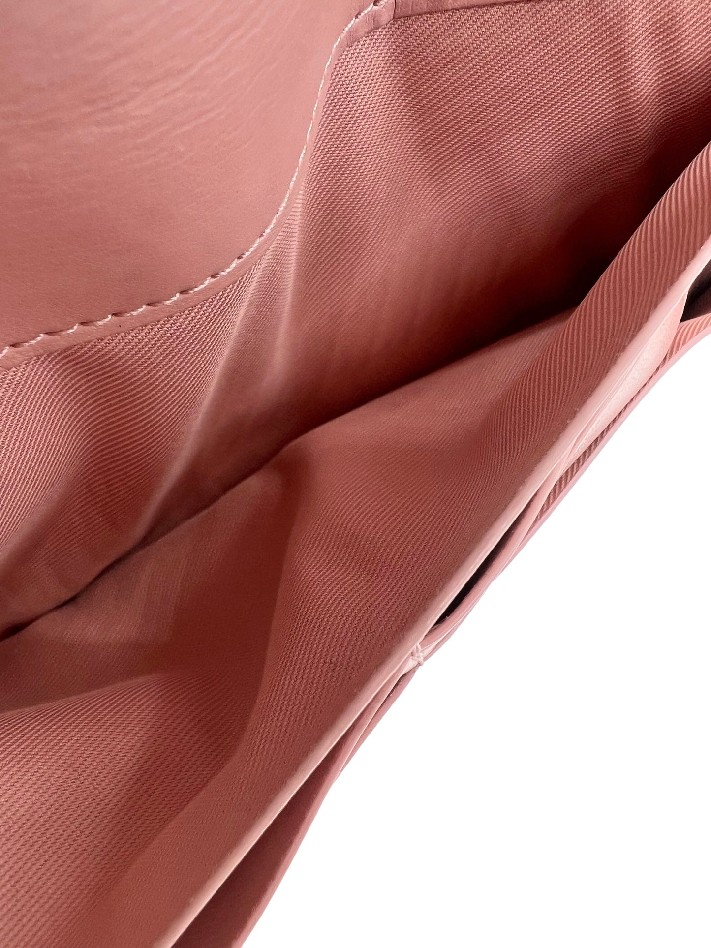 Coach Brown Signature Print Pink Flap Wallet