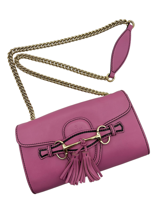 Gucci Rose Pink Leather Emily Handbag
