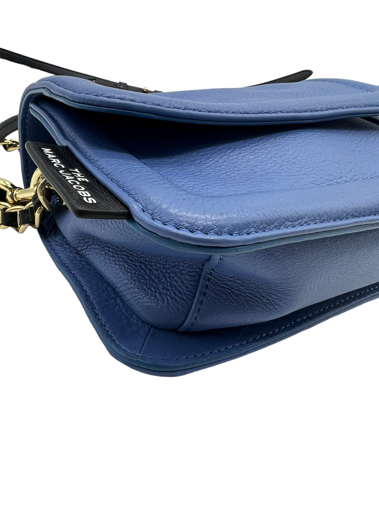 Marc Jacobs Blue Leather The Mini Cushion Bag