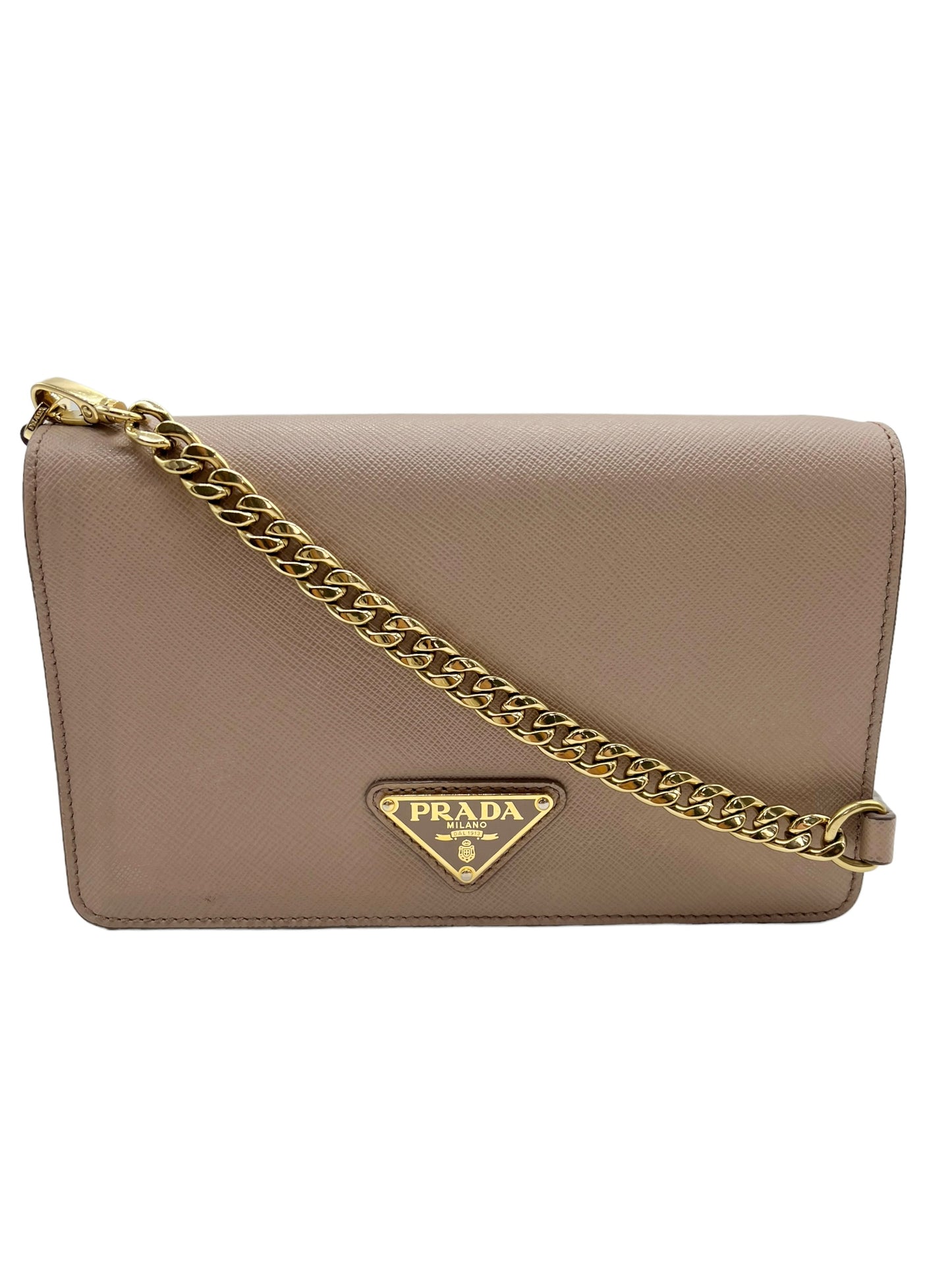Prada Blush Saffiano Leather Chain Shoulder Bag