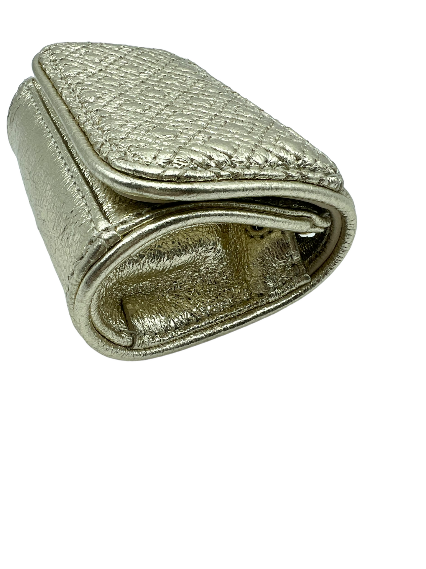 Tory Burch Gold Leather Fleming Keychain