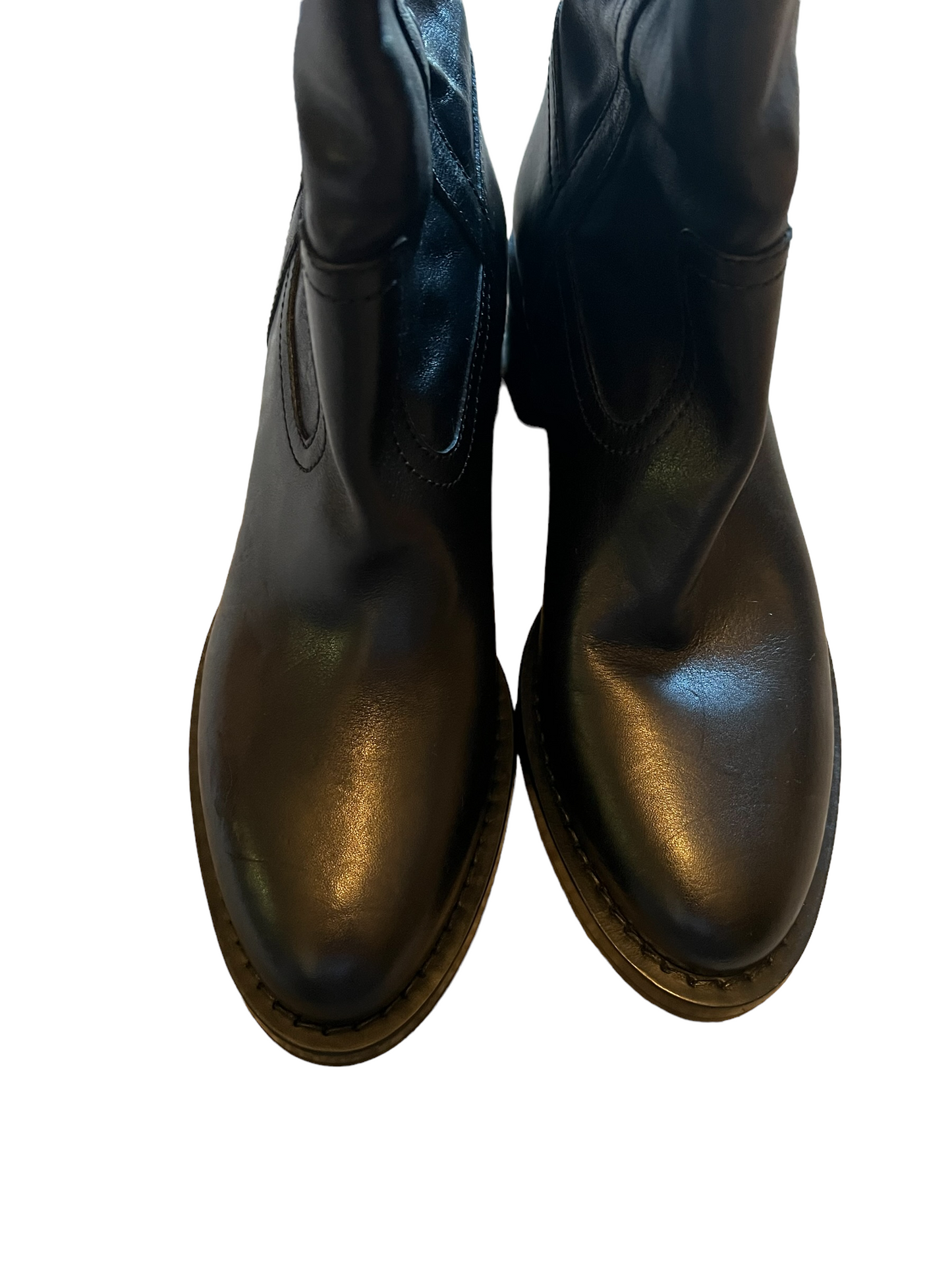 Celine Black Foldover OTK Folco Shearling Size 39 Boots