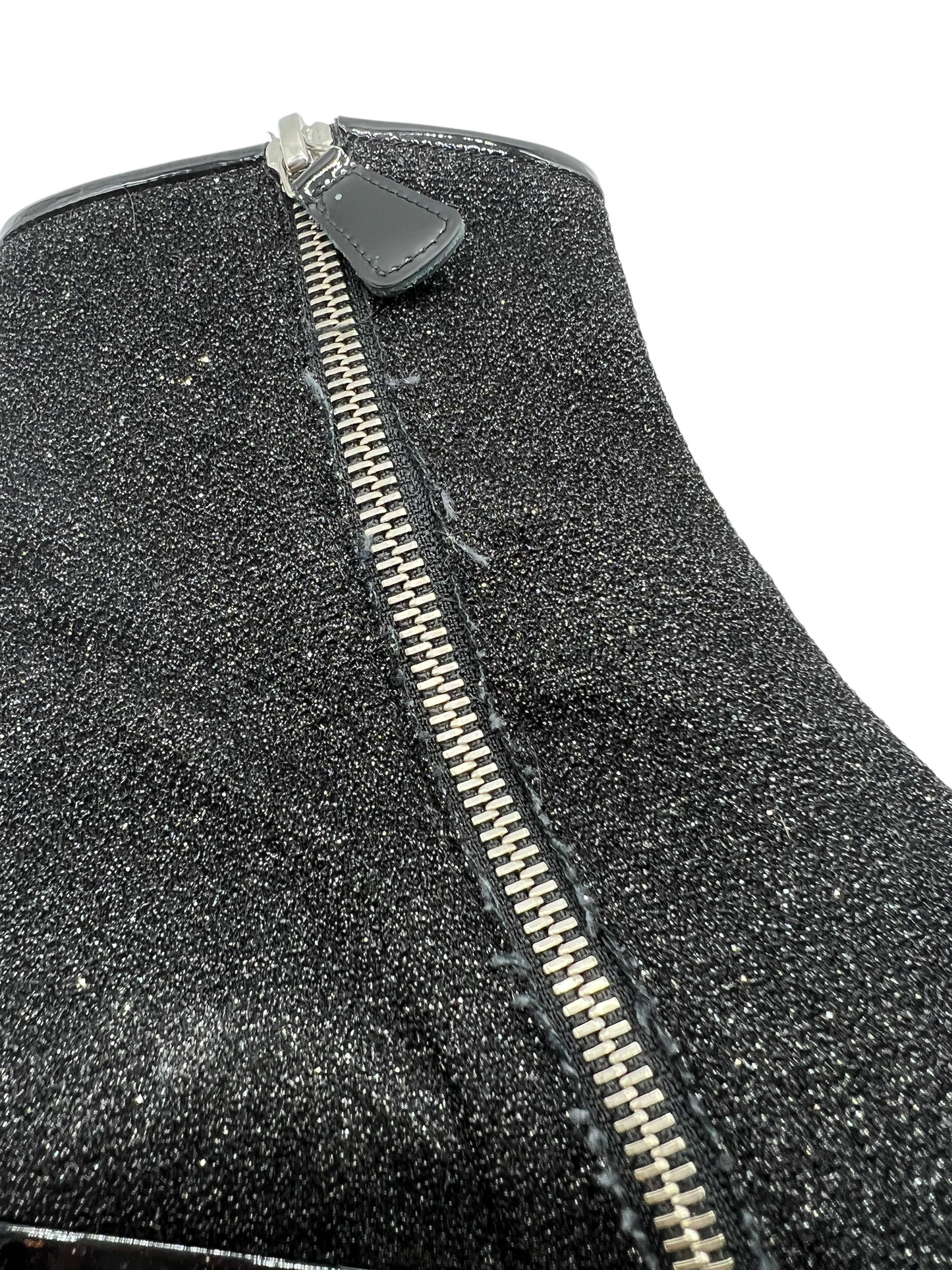 Chanel  Black Glitter Mesh Size 38 Booties