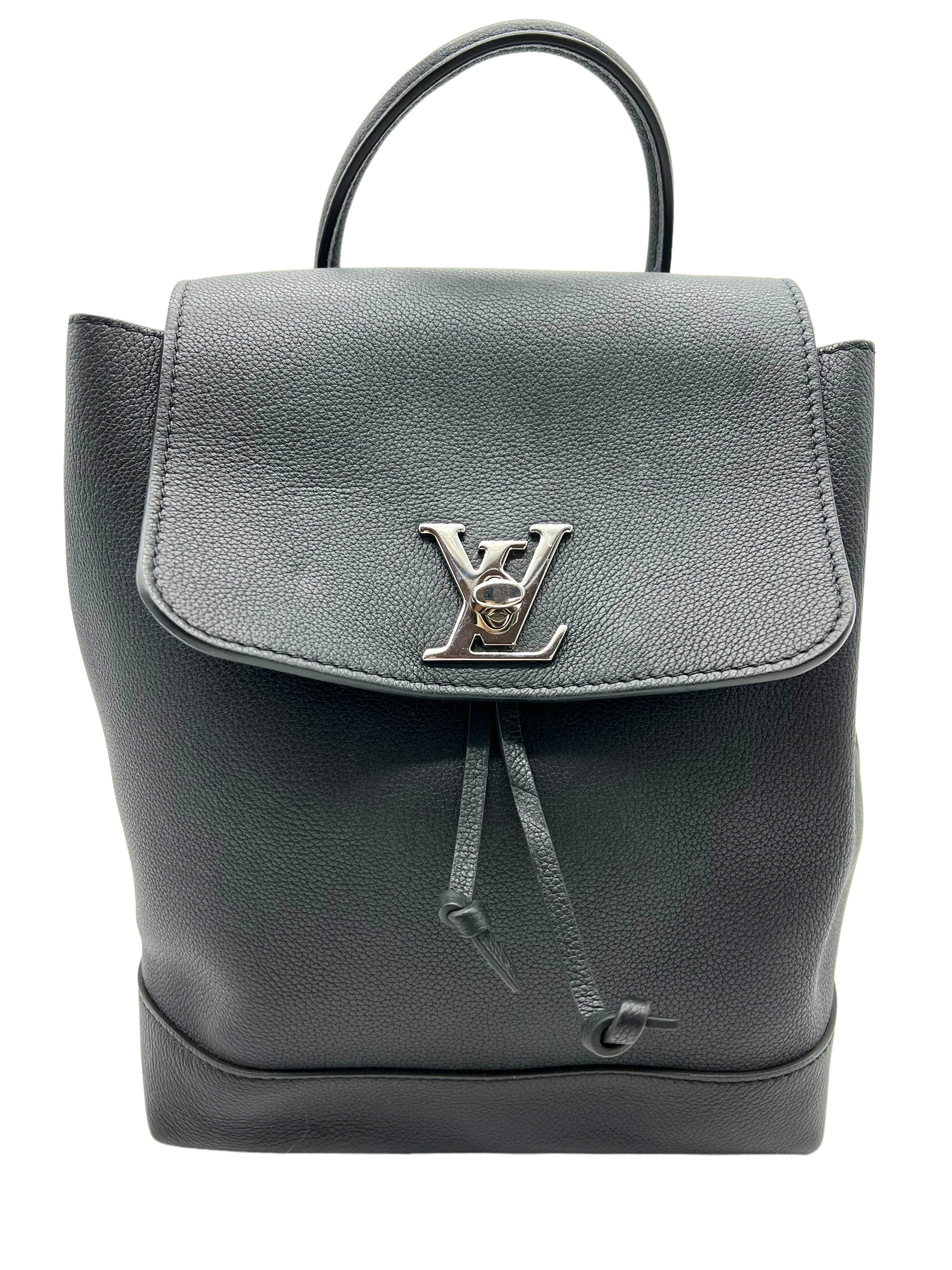 Louis Vuitton Black Calfskin Lockme Backpack Handbag – Shop Luxe