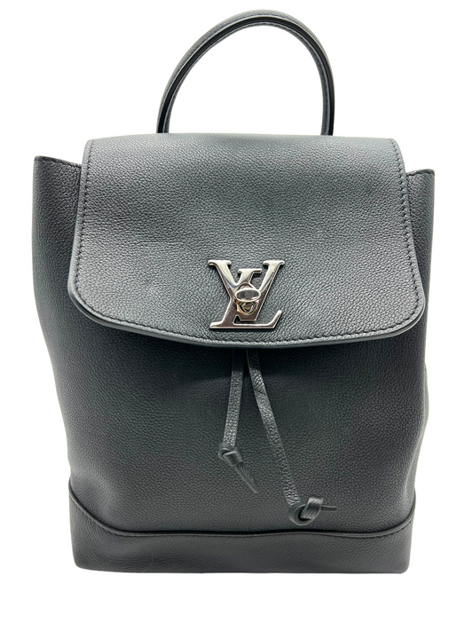 Louis Vuitton Black Calfskin Lockme Backpack Handbag