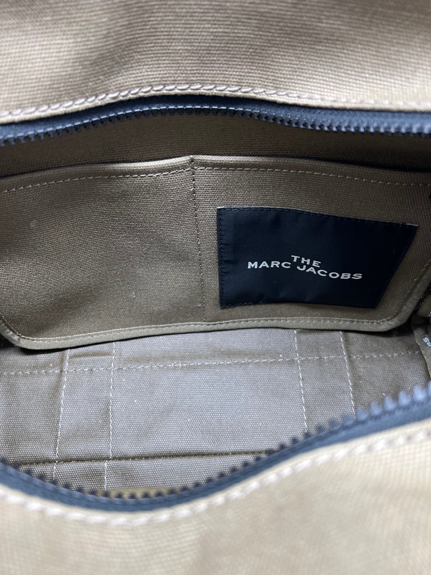 Marc Jacobs Khaki Canvas "The Medium Tote" Bag