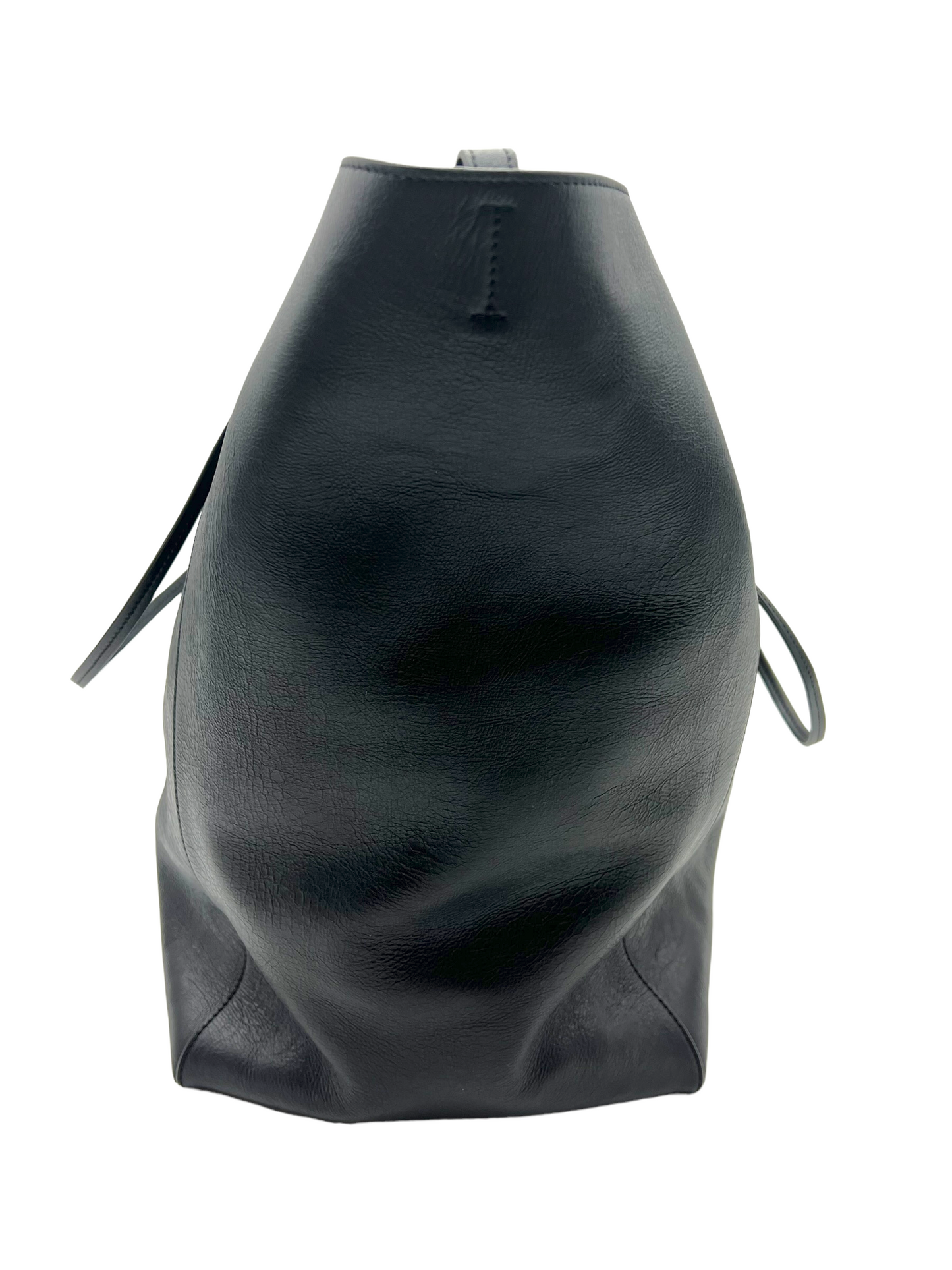 Celine Black Calfskin Large Cabas Clasp Tote