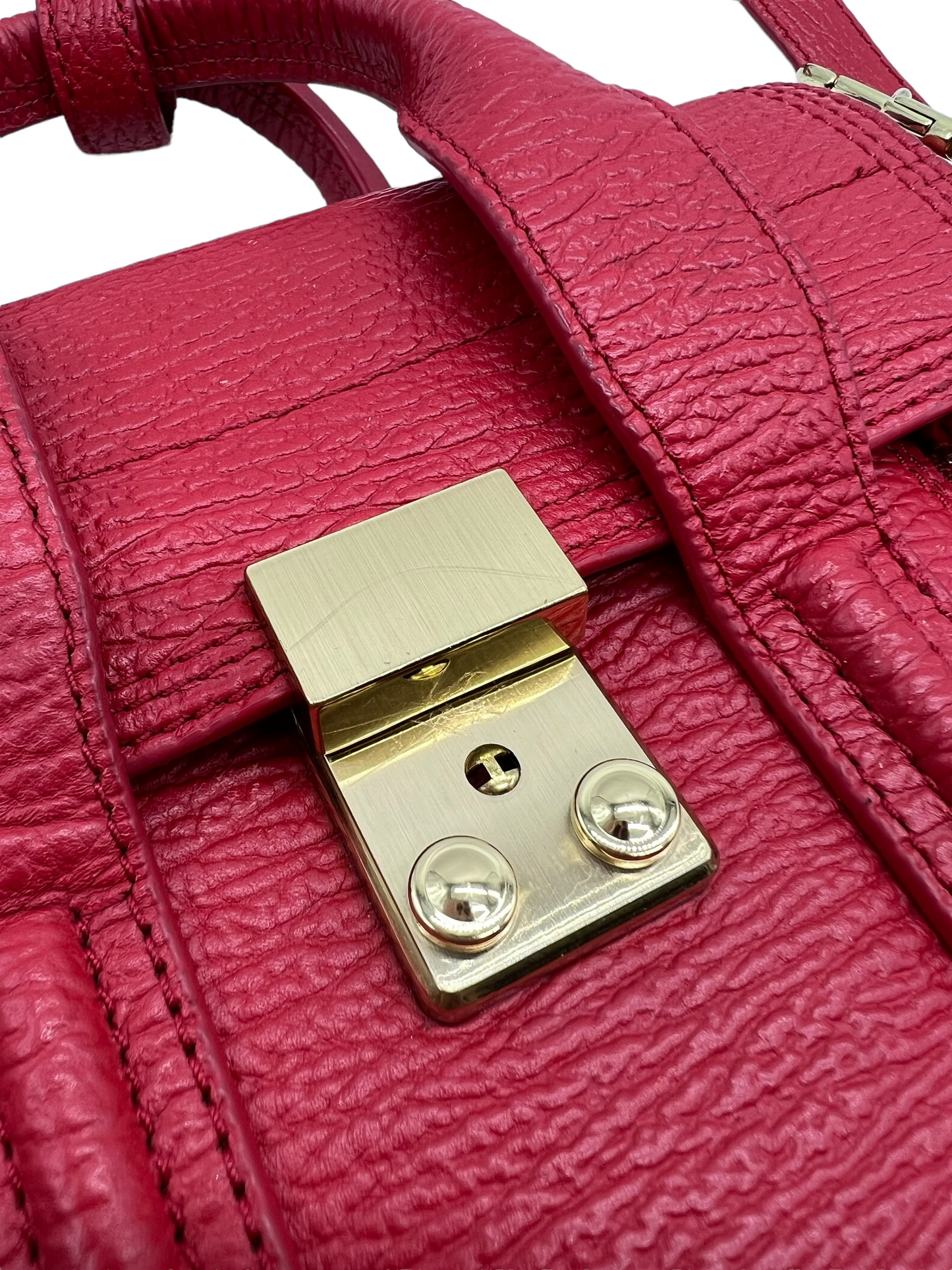Phillip Lim Red Leather Mini Pashli Shoulder Bag