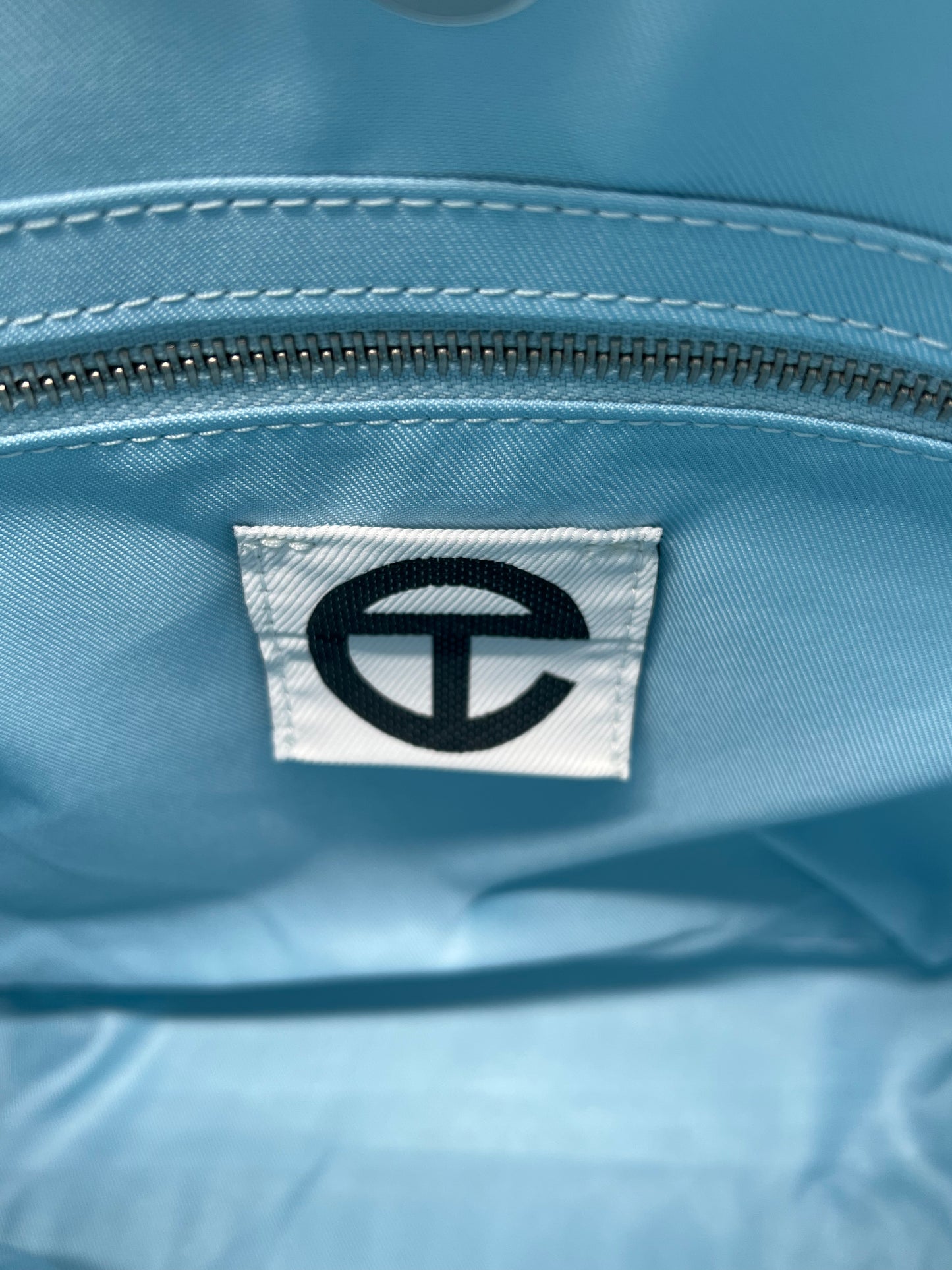 Telfar Pool Blue Vegan Leather Medium Shopper