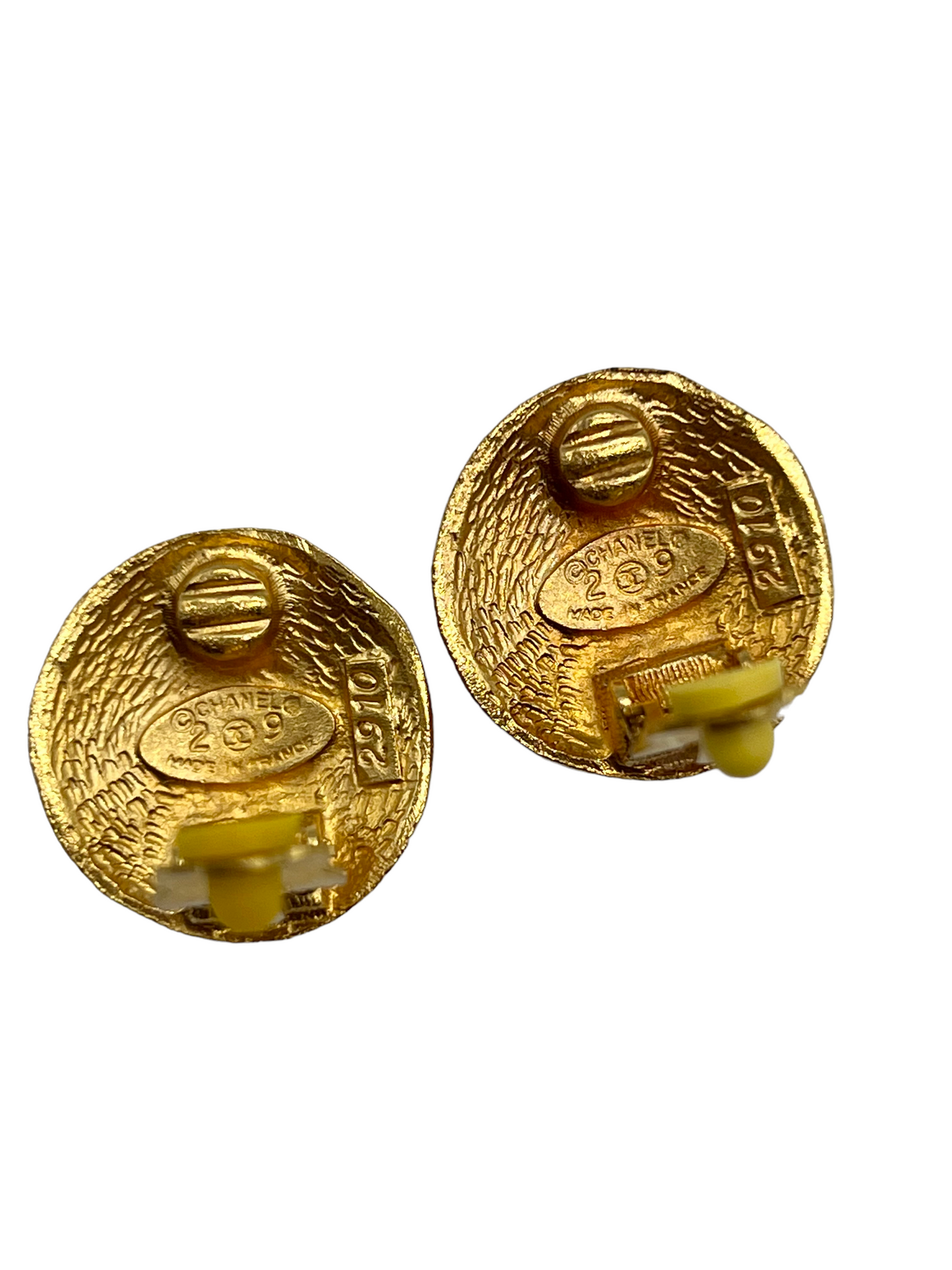 Chanel Vintage Gold Collection 29 2 Way Clip On Earrings