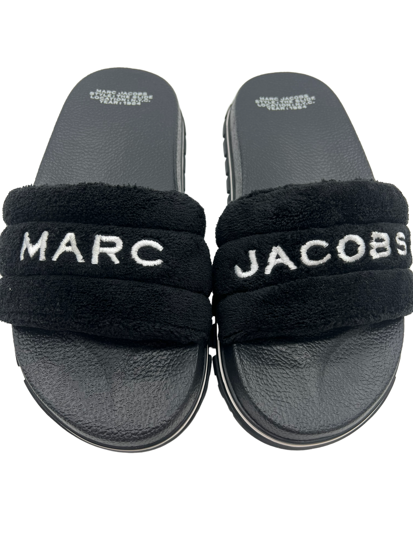 Marc Jacobs Black & White "The Slide" Size 41 Sandals