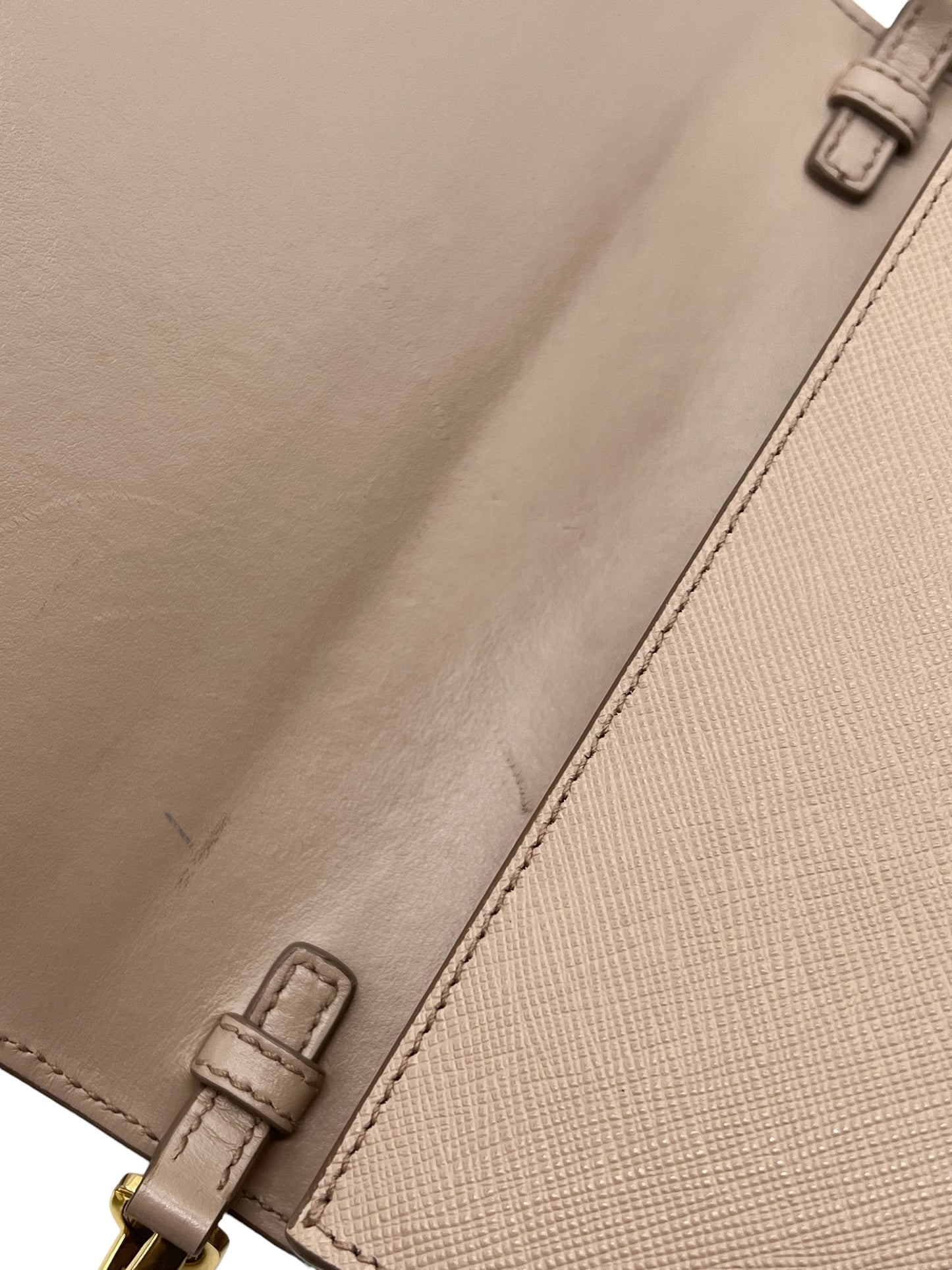 Prada Blush Saffiano Leather Chain Shoulder Bag