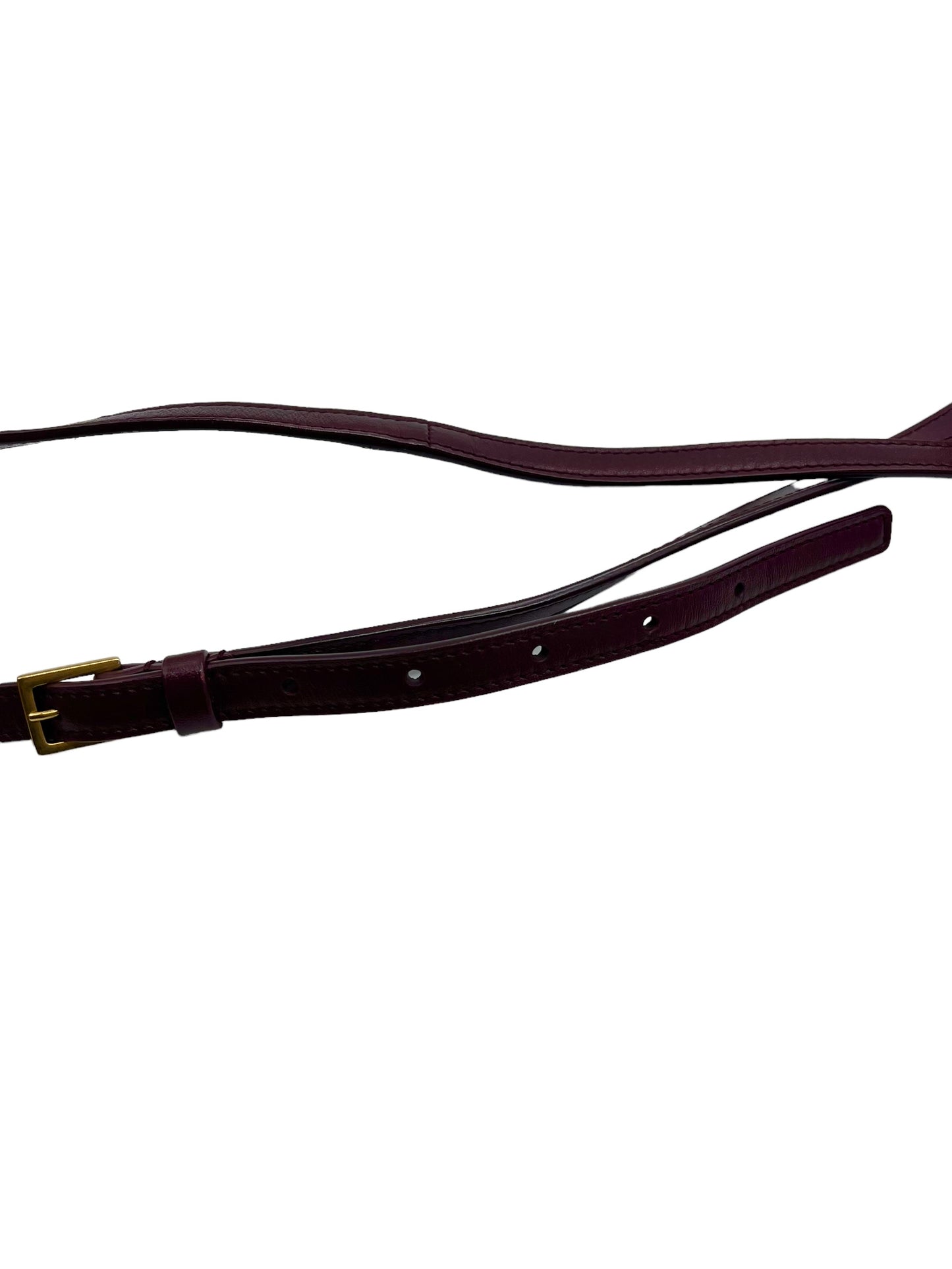 Saint Laurent YSL Burgundy Leather Loulou Camera Bag